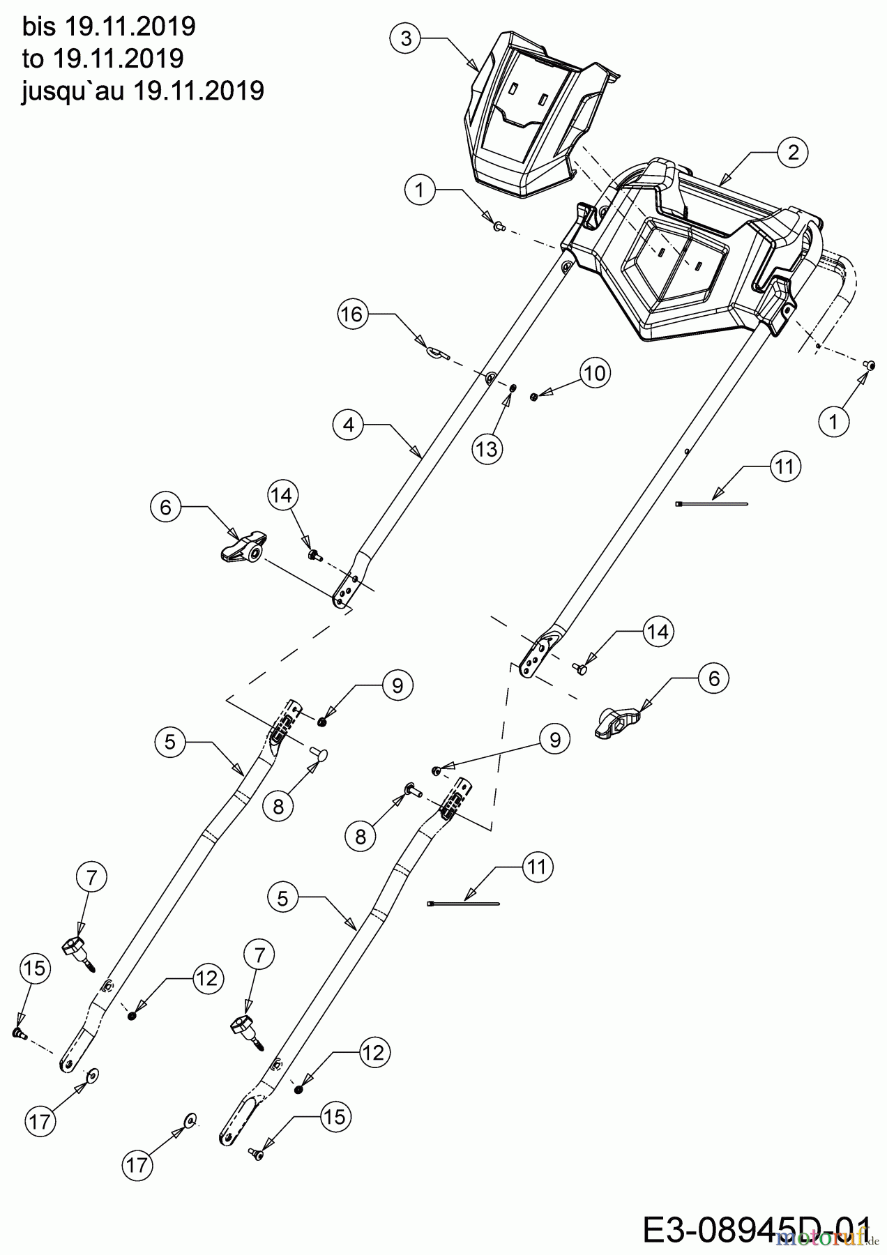 Cub Cadet Motormäher mit Antrieb LM2 DR46S 12CBTQKC603 (2020) Holm bis 19.11.2019