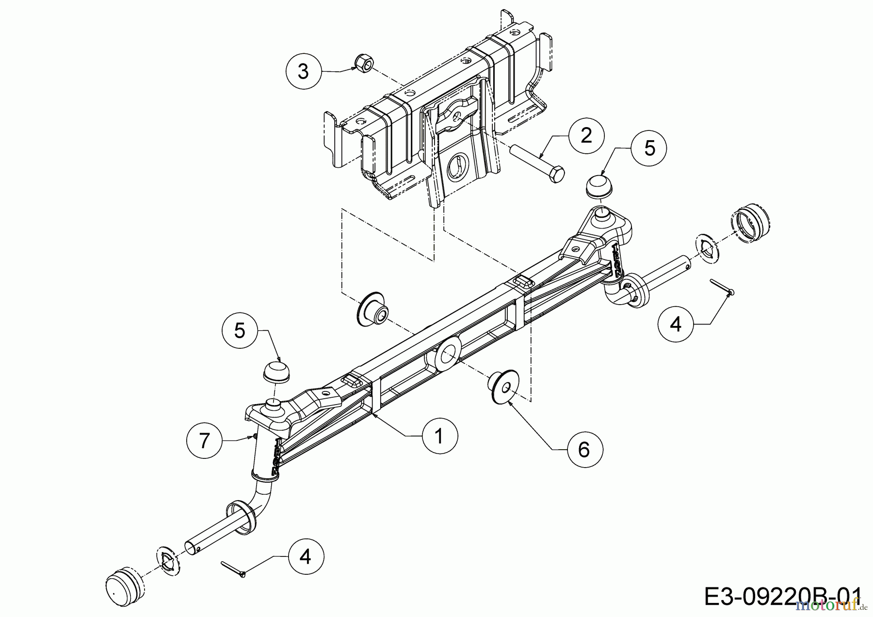 Cub Cadet Rasentraktoren XT3 QR106E 13CIA5CR603 (2020) Vorderachse