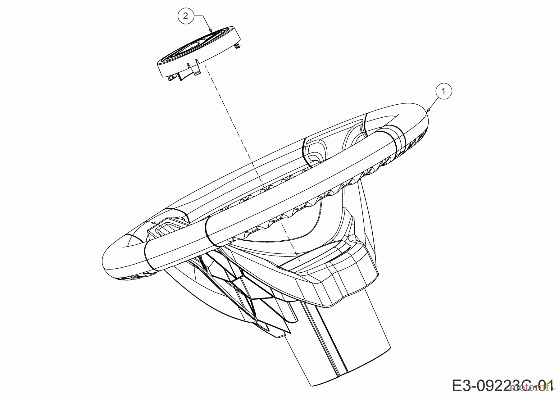 Cub Cadet E-Rasentraktoren XT2 ES107 33ABA7CS603 (2020) Lenkrad
