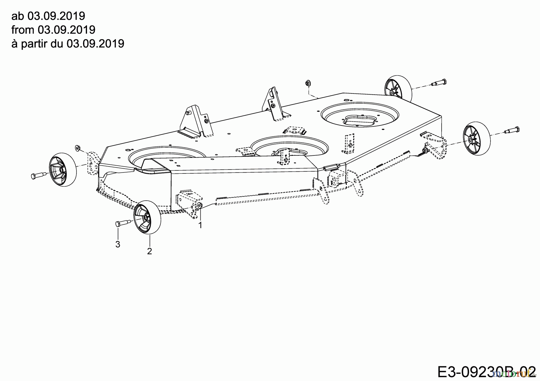 Cub Cadet Gartentraktoren XT3 QS127 14CIA5CQ603 (2019) Räder Mähwerk ab 03.09.2019