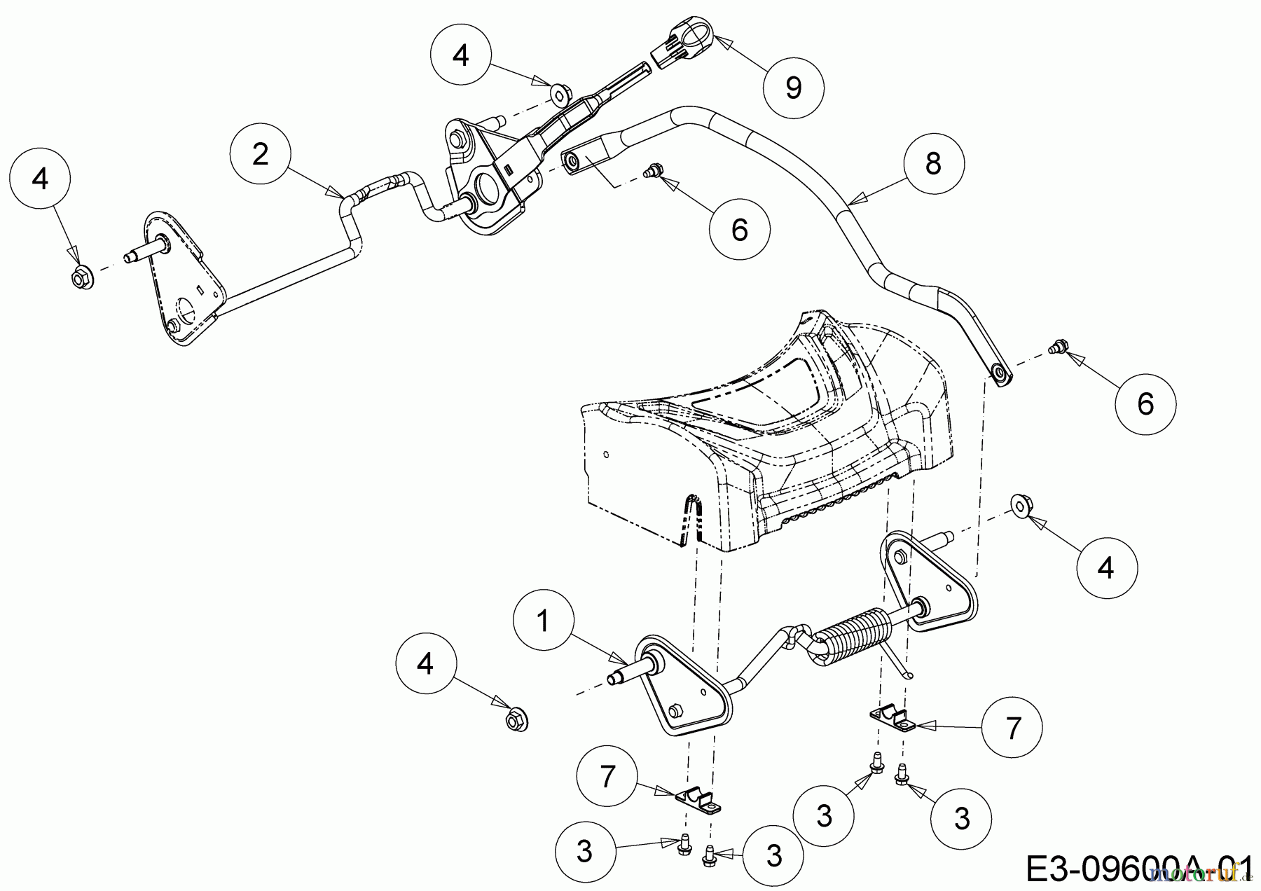 Cub Cadet Motormäher mit Antrieb LM1 AR42 12A-LQMG603 (2020) Achsen, Höhenverstellung