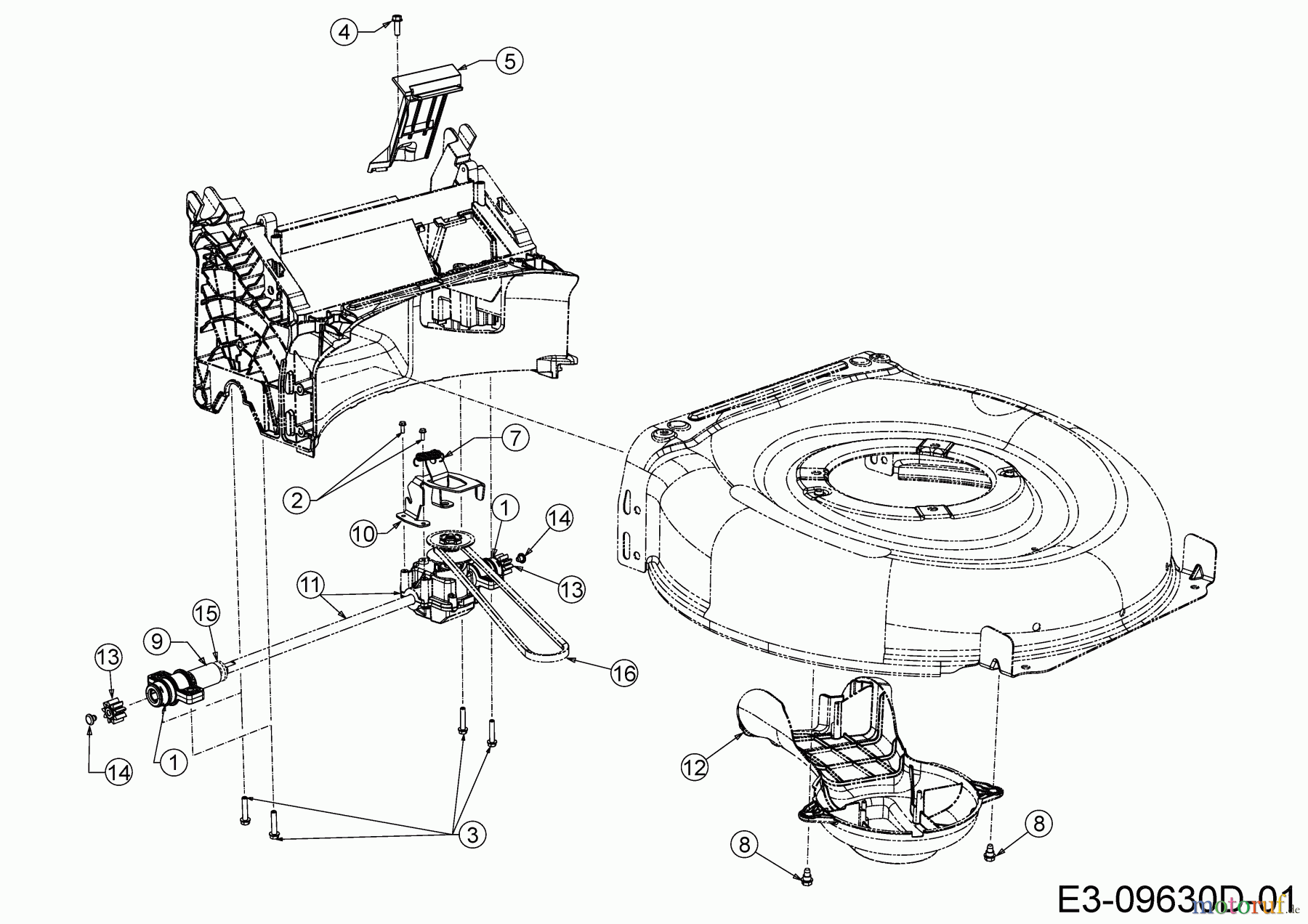 Cub Cadet Motormäher mit Antrieb LM2 DR53S 12CBPQKC603 (2020) Getriebe, Keilriemen