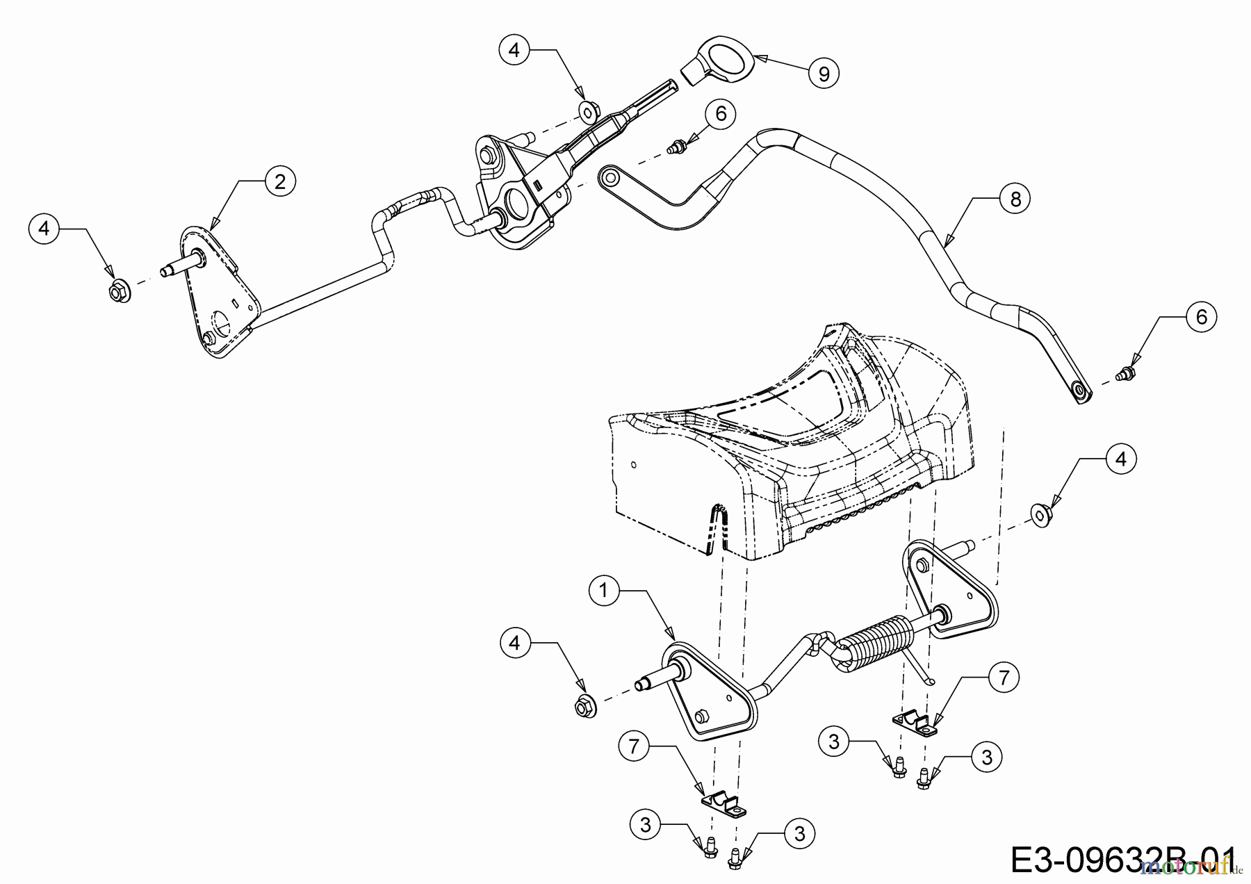 Cub Cadet Motormäher mit Antrieb LM2 DR53S 12BBPQKC603 (2019) Achsen, Höhenverstellung