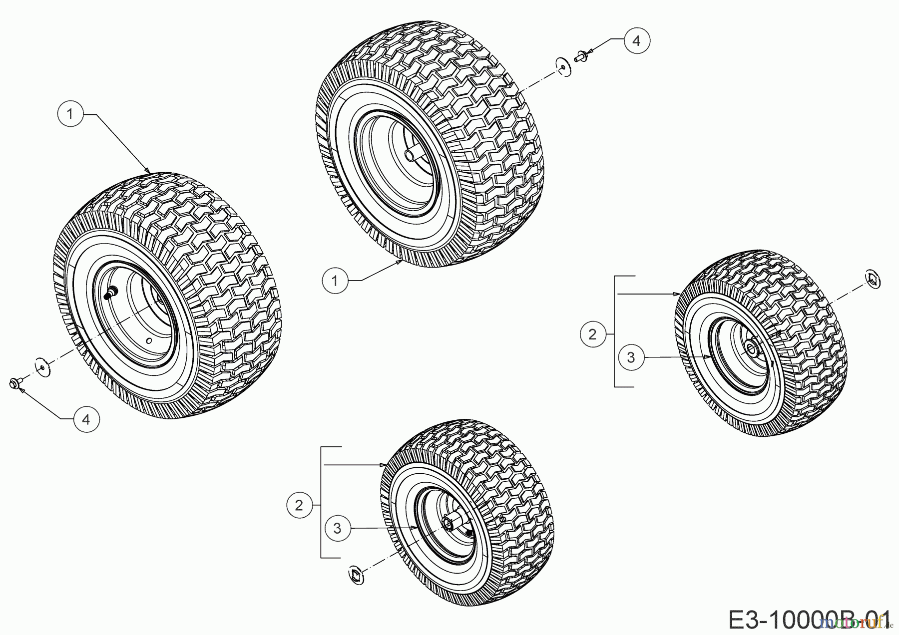  Cub Cadet E-Rasentraktoren XT2 ES107 33ABA7CS603 (2020) Räder 15x6 + 20x8