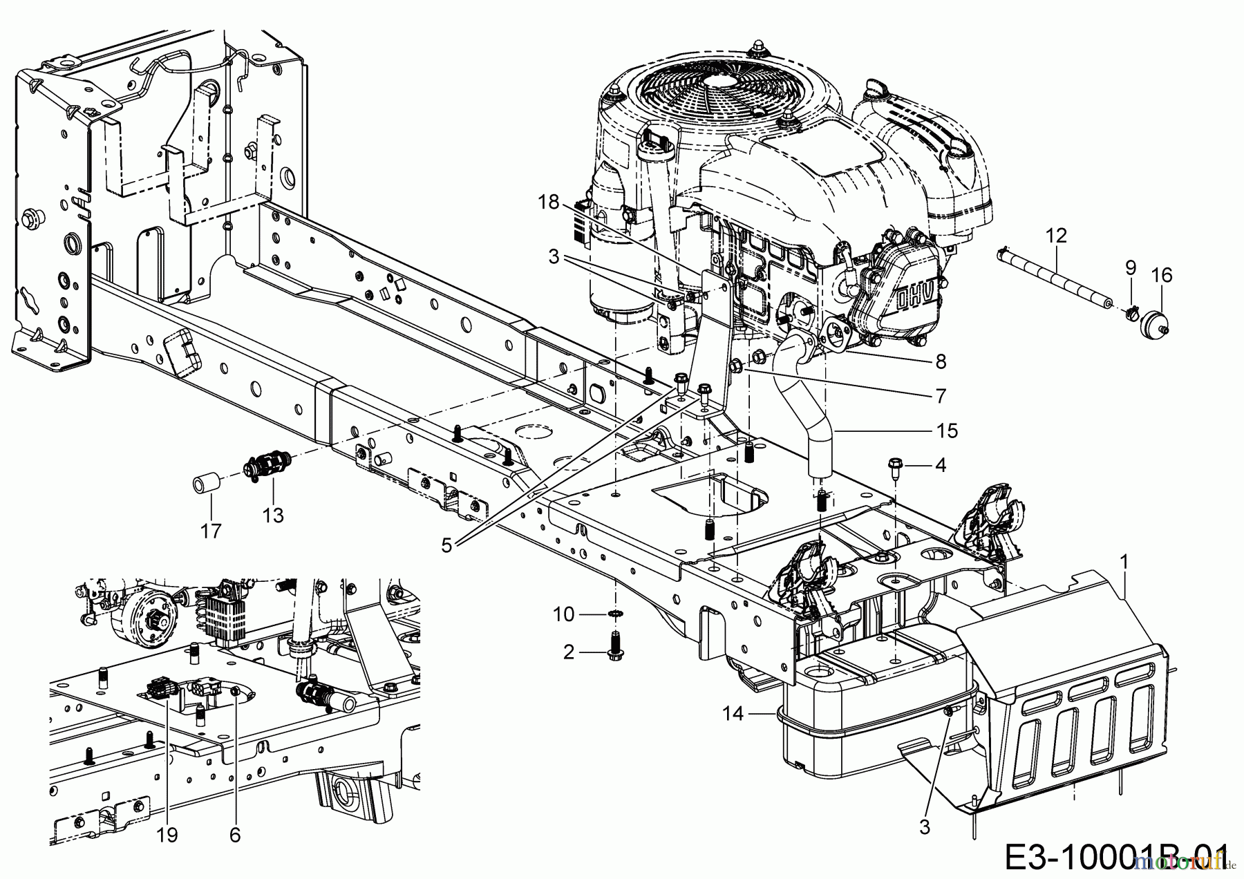 Cub Cadet Rasentraktoren XT1 OS96 13B8A1CF603 (2020) Motorzubehör