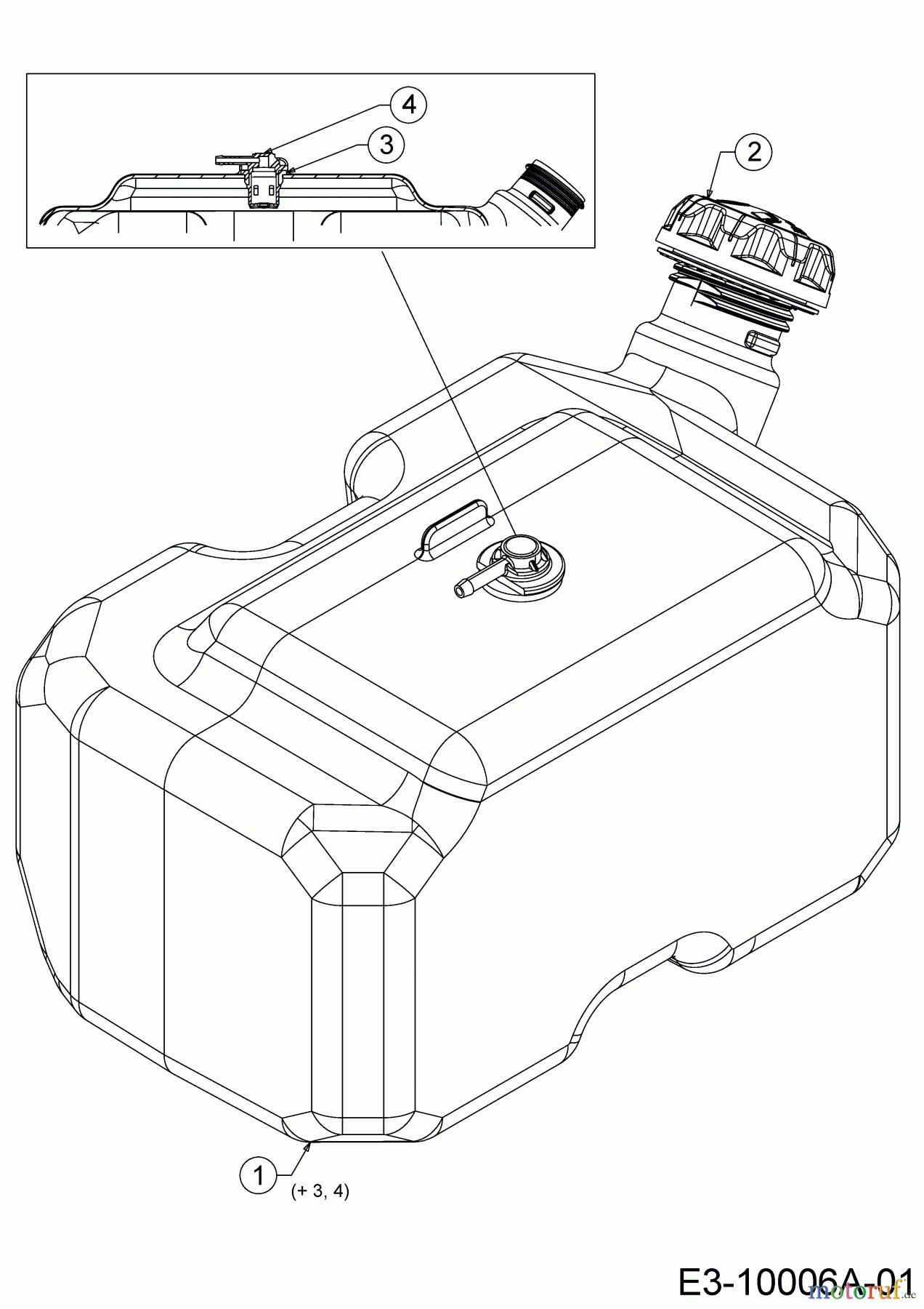  Cub Cadet Rasentraktoren XT3 QR106E 13CIA5CR603  (2020) Tank