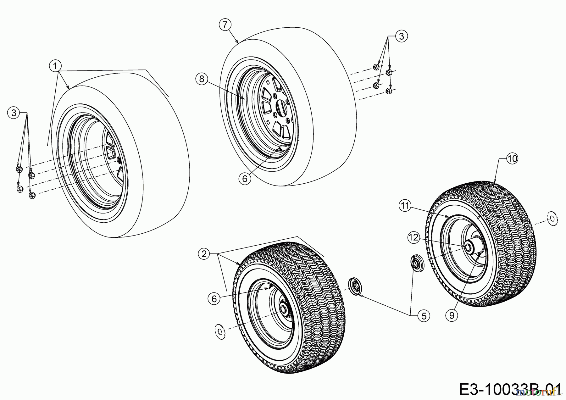 Cub Cadet Gartentraktoren XT3 QS127 14CIA5CQ603 (2019) Räder