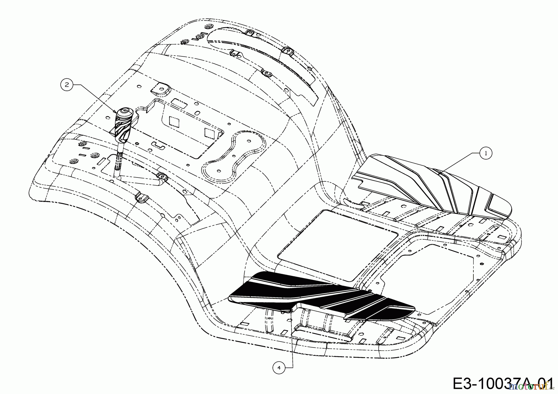 Cub Cadet Gartentraktoren XT3 QS137 14CIA5CA603 (2020) Trittbrettbelag