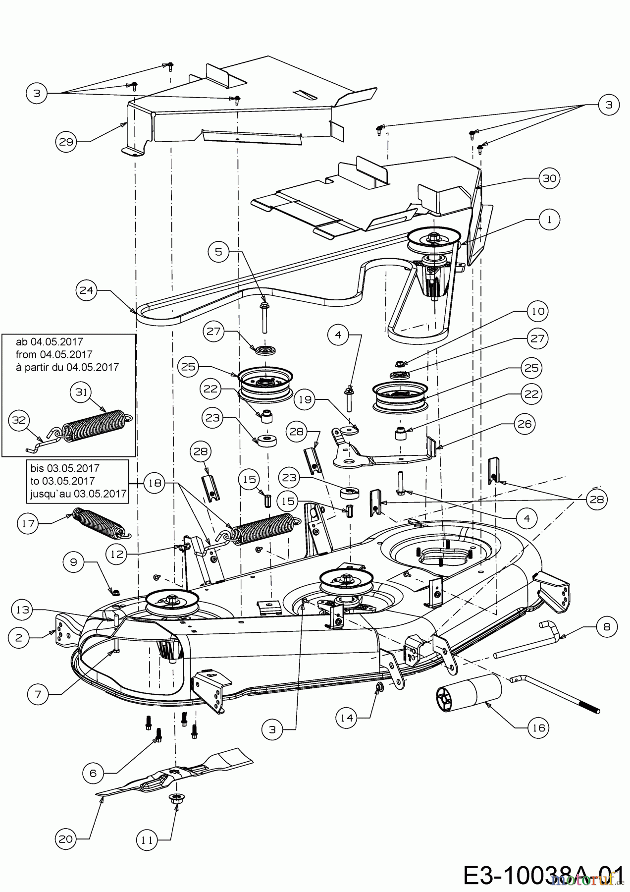 Cub Cadet Gartentraktoren XT3 QS127 14AIA5CQ603 (2019) Mähwerk Q (50
