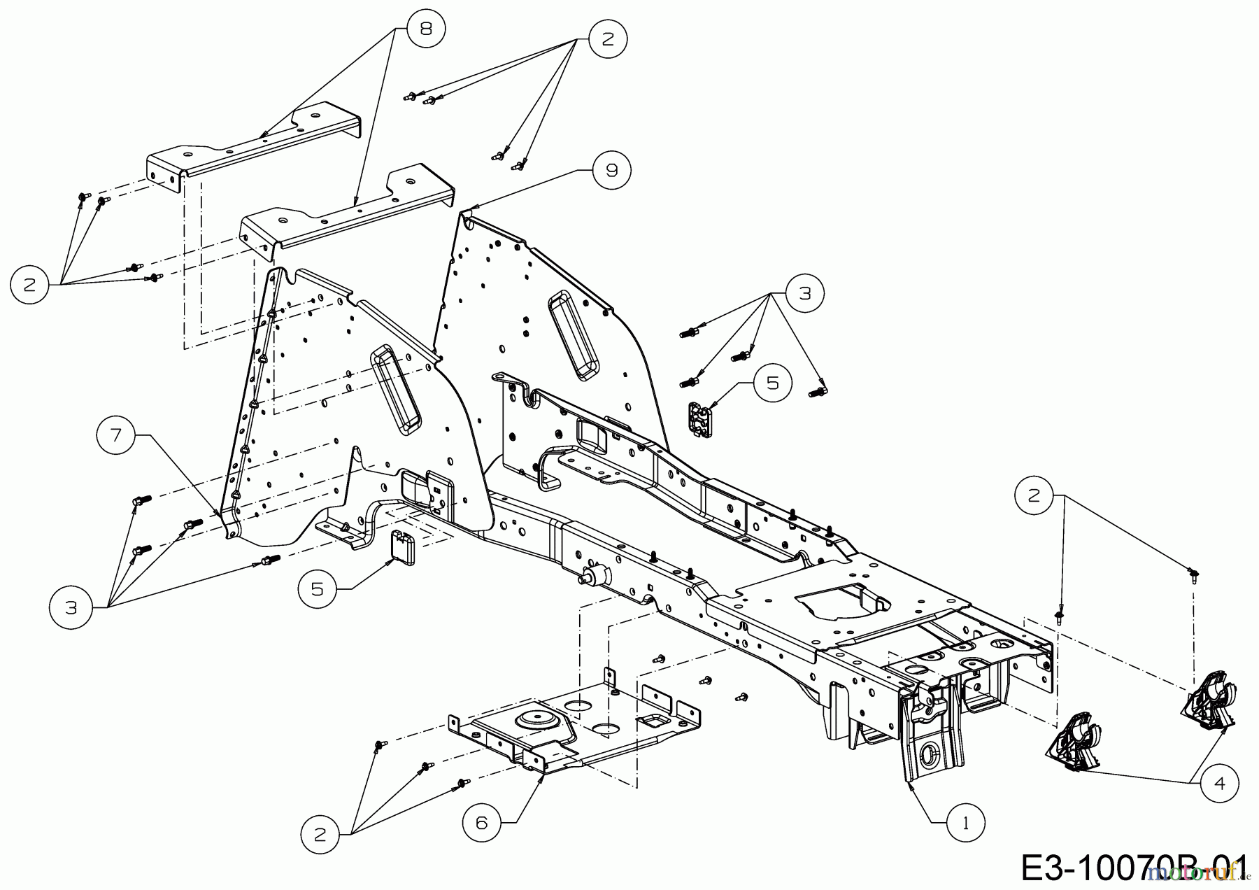  Cub Cadet Rasentraktoren XT3 QR106E 13CIA5CR603  (2020) Rahmen