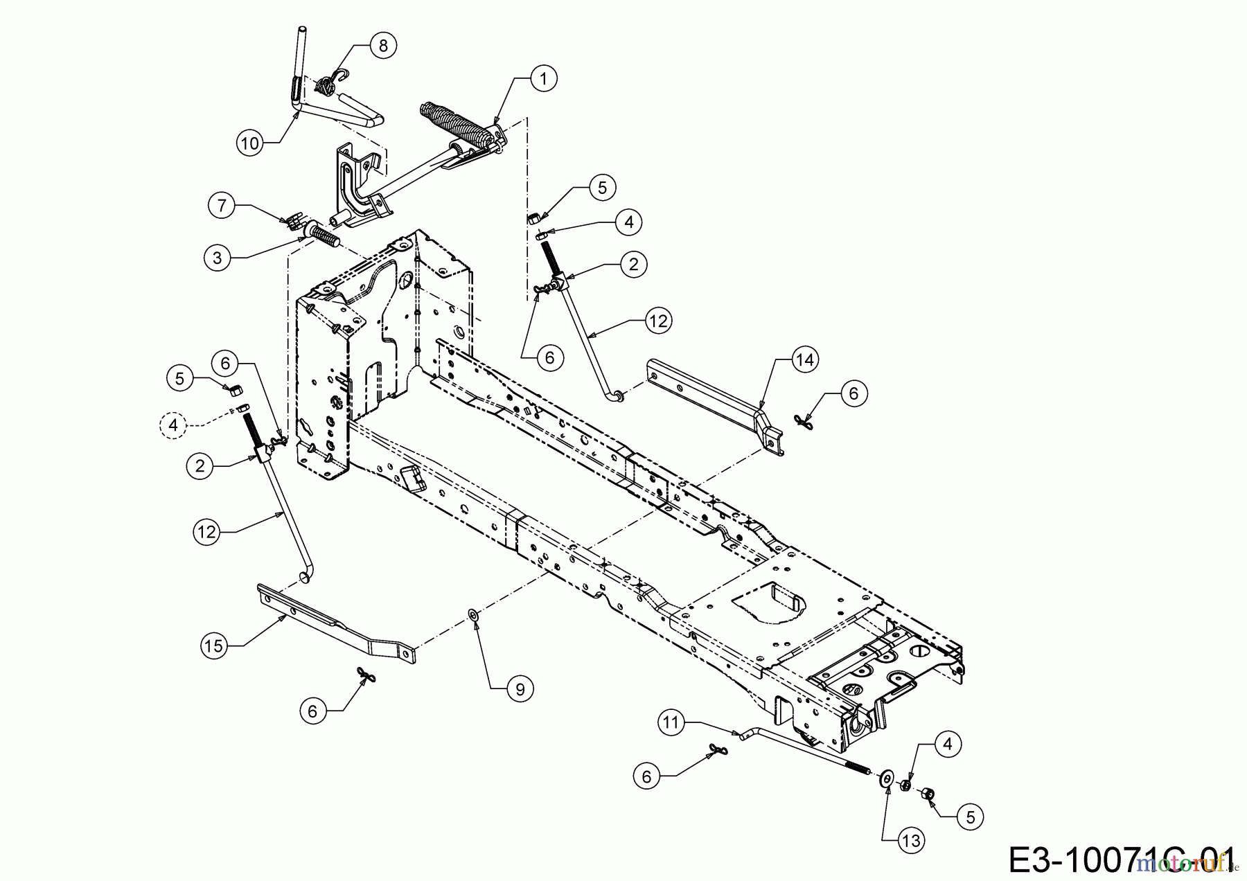 Cub Cadet E-Rasentraktoren XT2 ES107 33ABA7CS603 (2020) Mähwerksaushebung