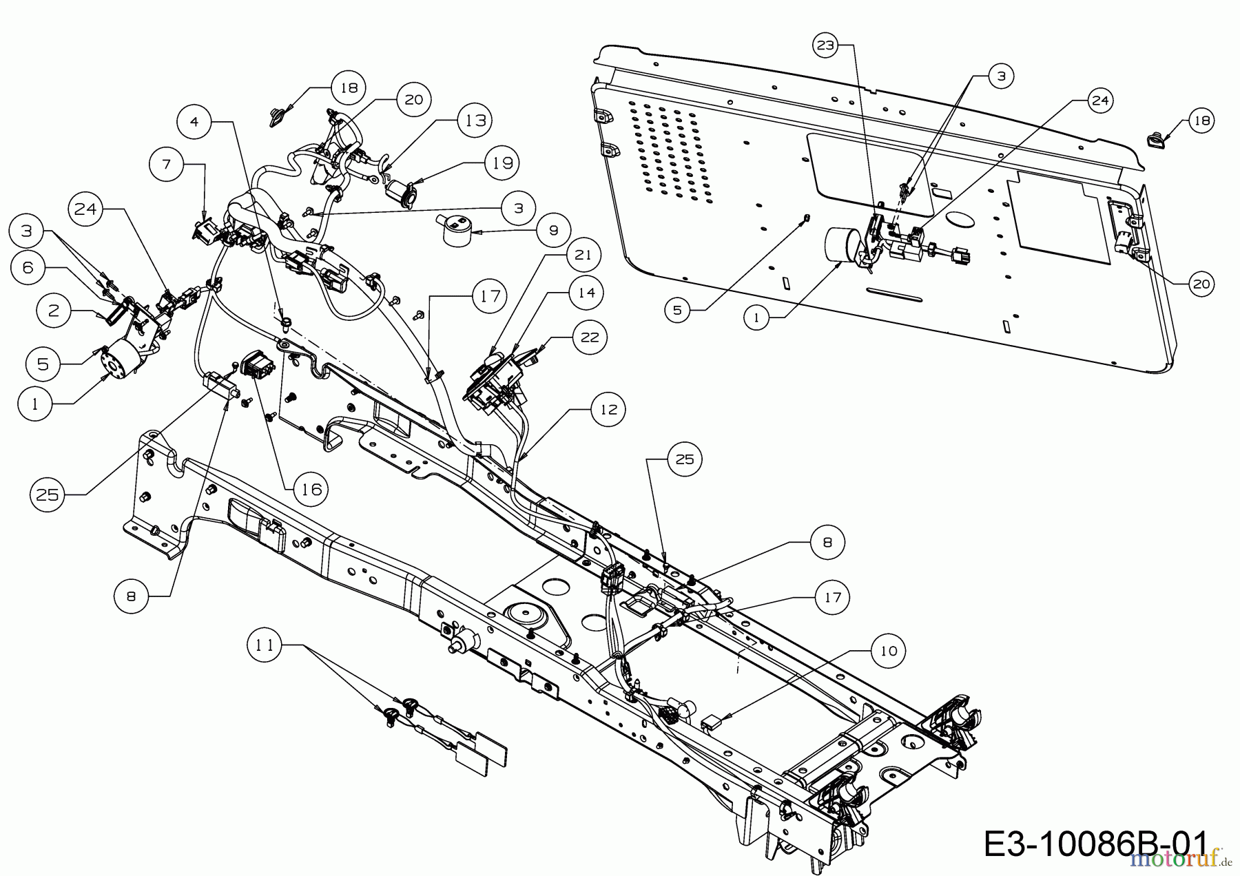Cub Cadet Rasentraktoren XT3 QR106E 13CIA5CR603 (2020) Elektroteile