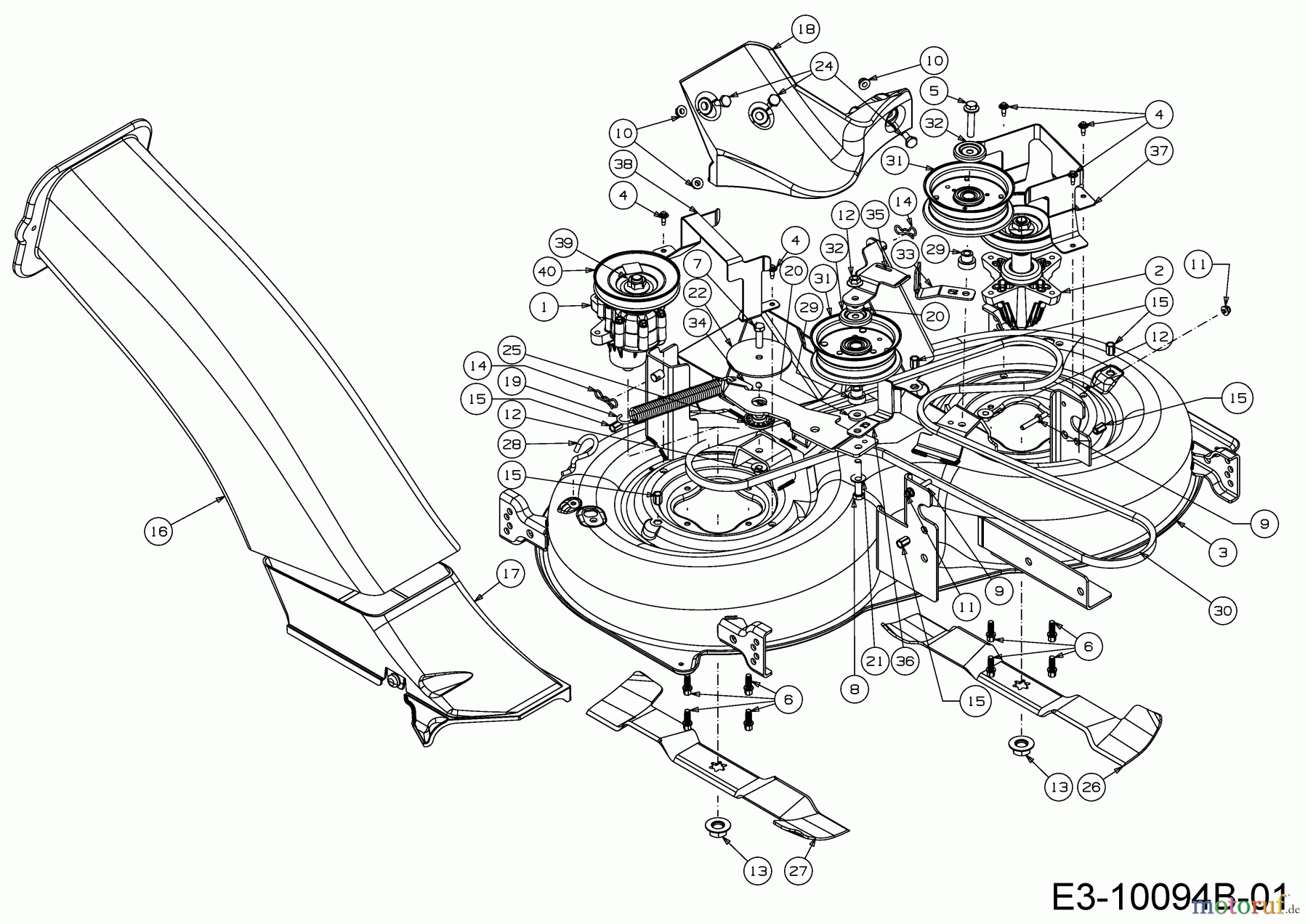  Cub Cadet Rasentraktoren XT1 OR95 13C8A1CB603  (2020) Mähwerk B (37
