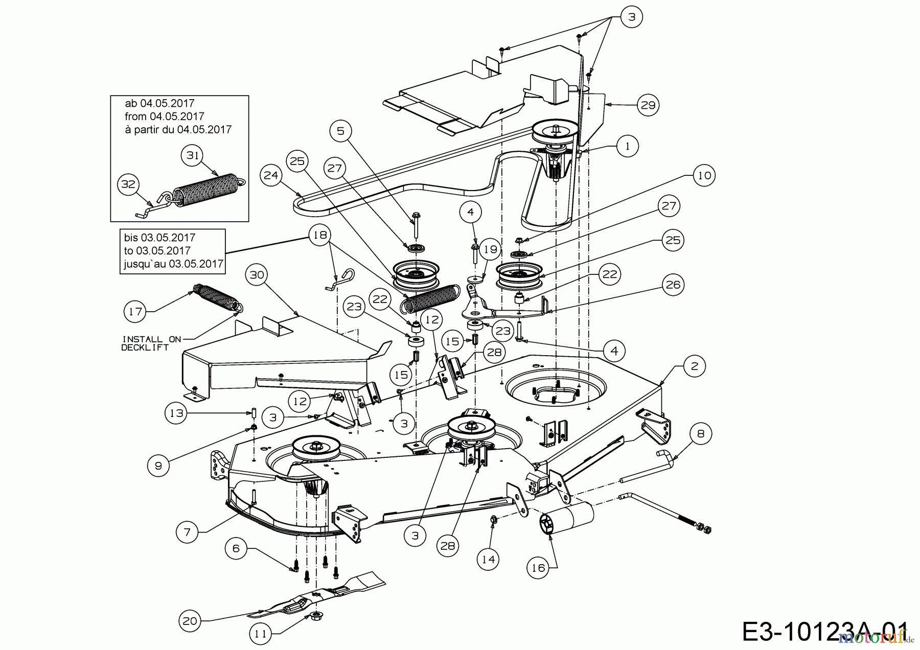 Cub Cadet Gartentraktoren XT3 QS137 14AFA5CA603 (2020) Mähwerk A (54