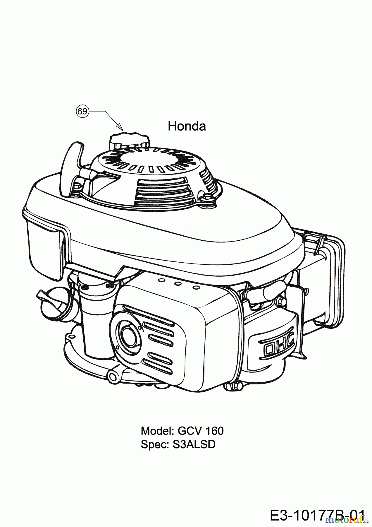 Cub Cadet Motormäher mit Antrieb XM2 DR46 12AQYADQ603 (2020) Motor Honda