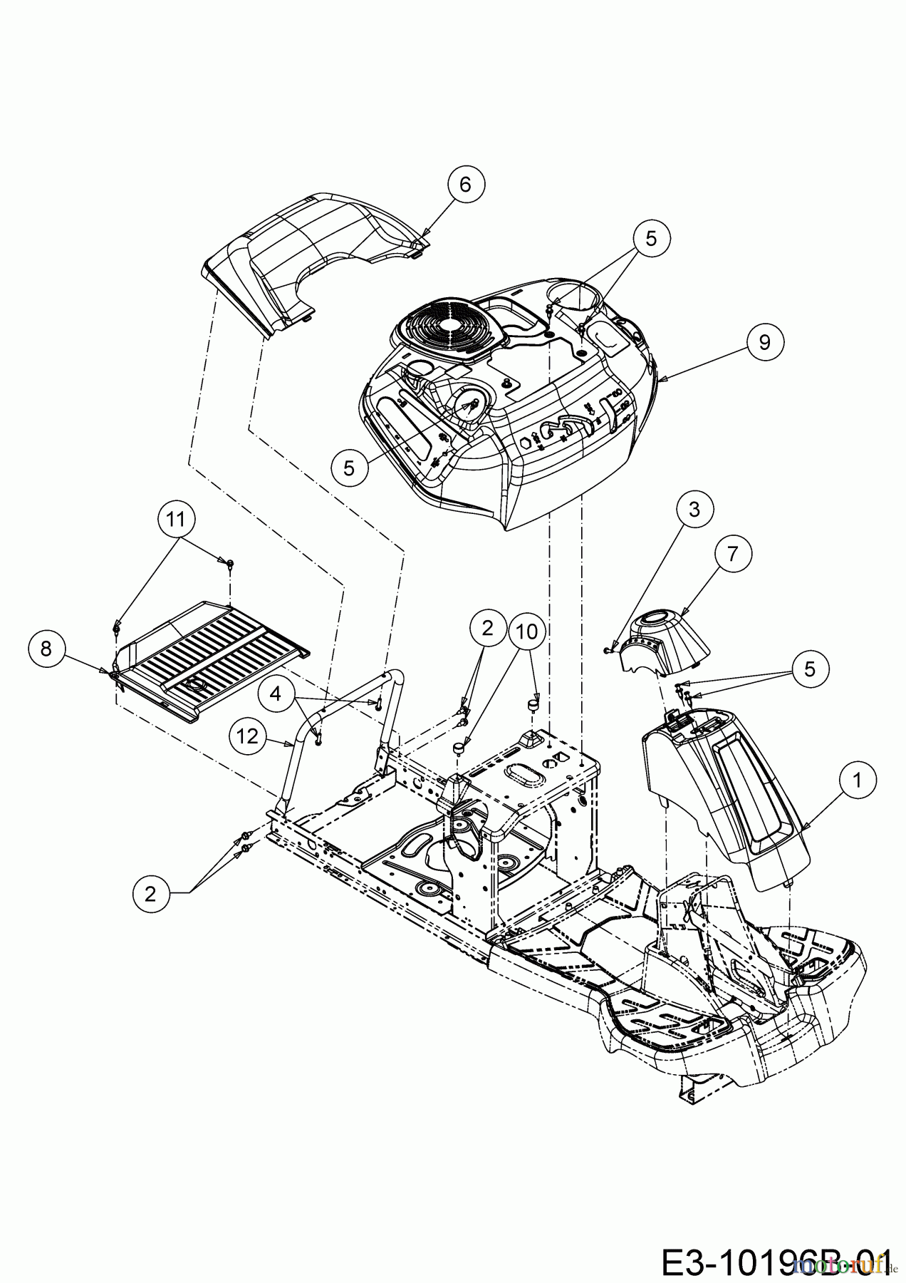 Cub Cadet Rasentraktoren LR1 MS76 13B726JD603 (2020) Verkleidungen