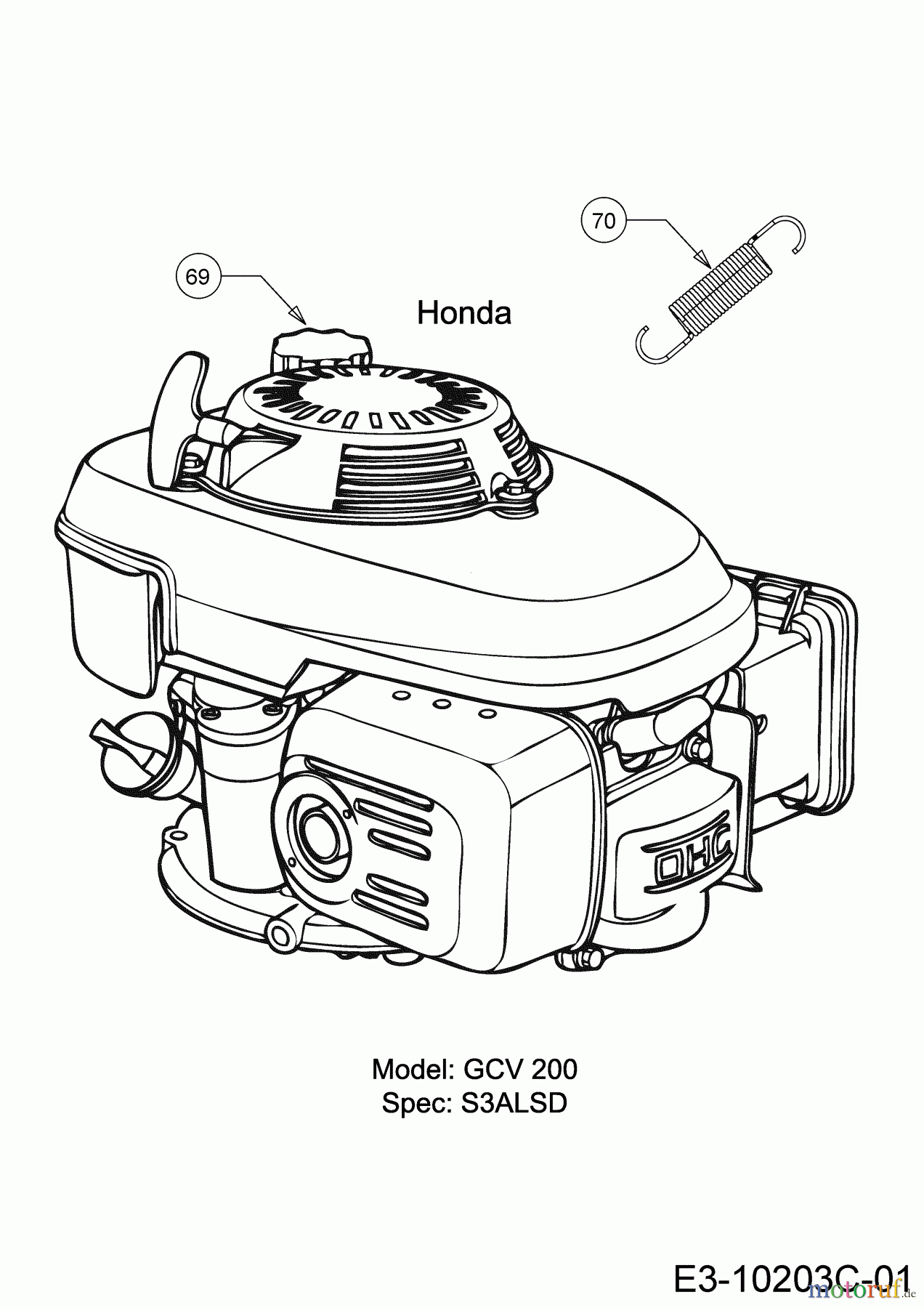 Cub Cadet Motormäher mit Antrieb XM2 ER53 12AQZALQ603 (2020) Motor Honda, Zugfeder