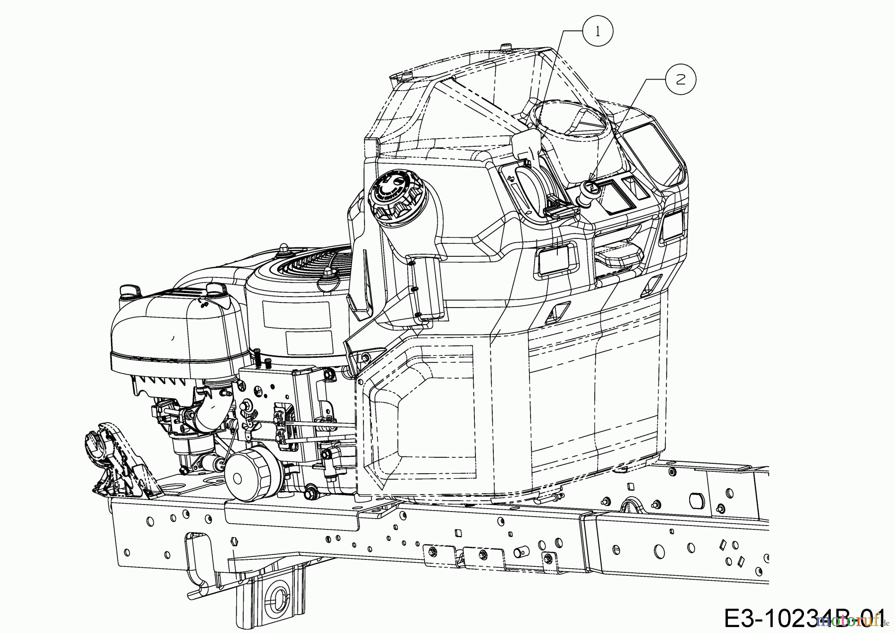  Cub Cadet Rasentraktoren XT1 OR95 13A8A1CB330  (2018) Choke- und Gaszug