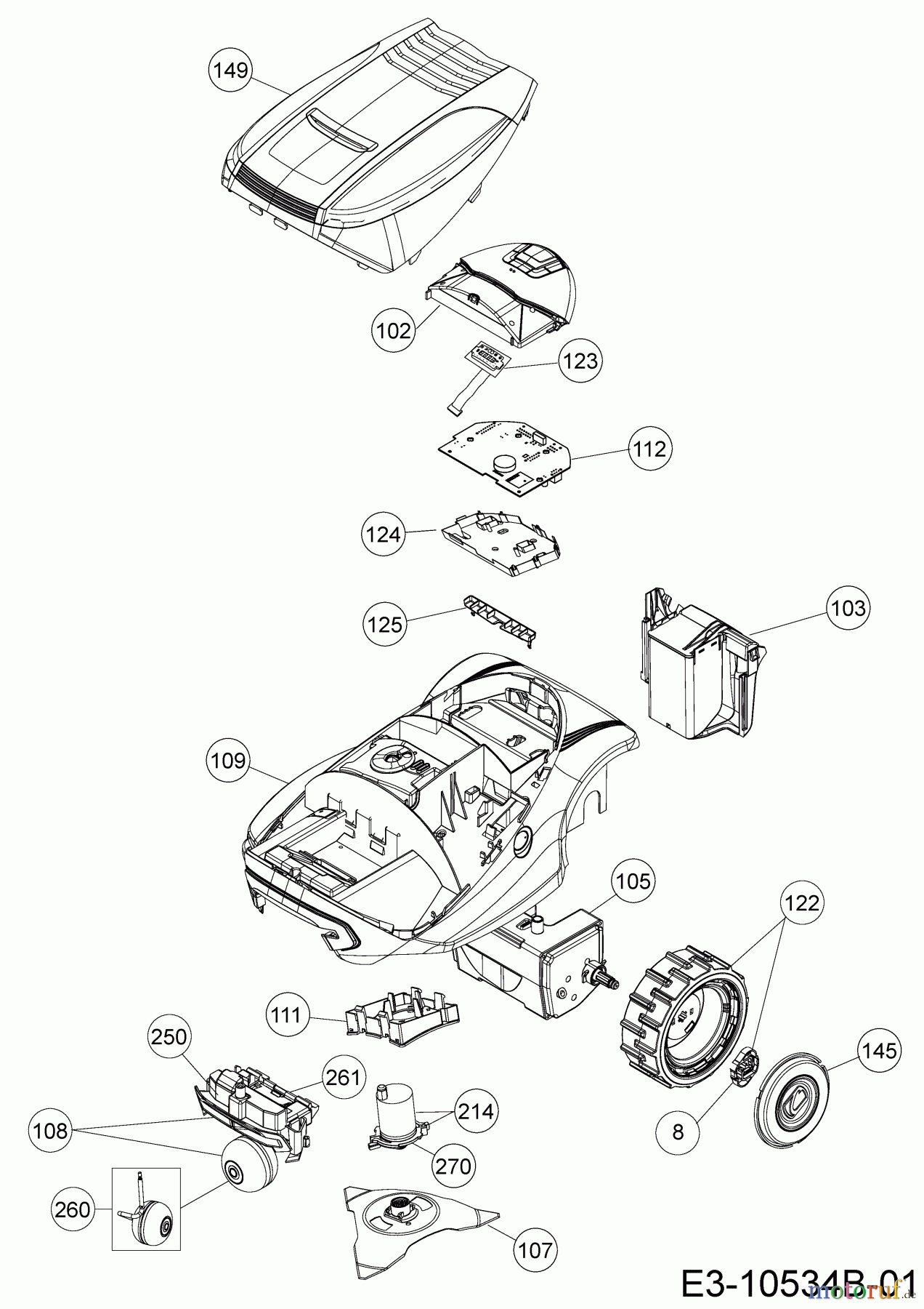  Cub Cadet Mähroboter XR2 1500 22BCDAED603 (2020) Grundgerät