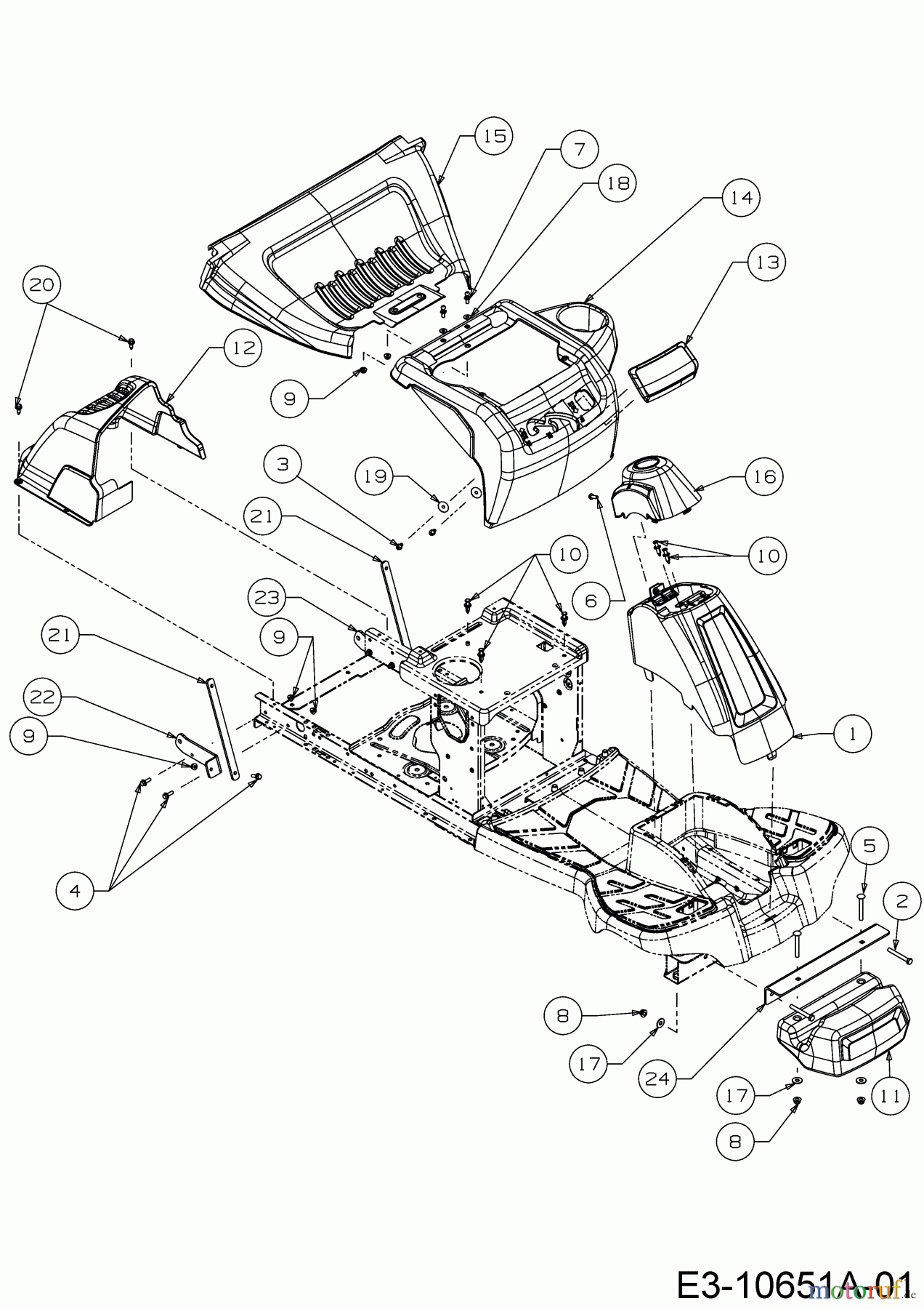 Cub Cadet Rasentraktoren LR2 FR60 13A521SC603 (2020) Frontgewicht, Verkleidungen