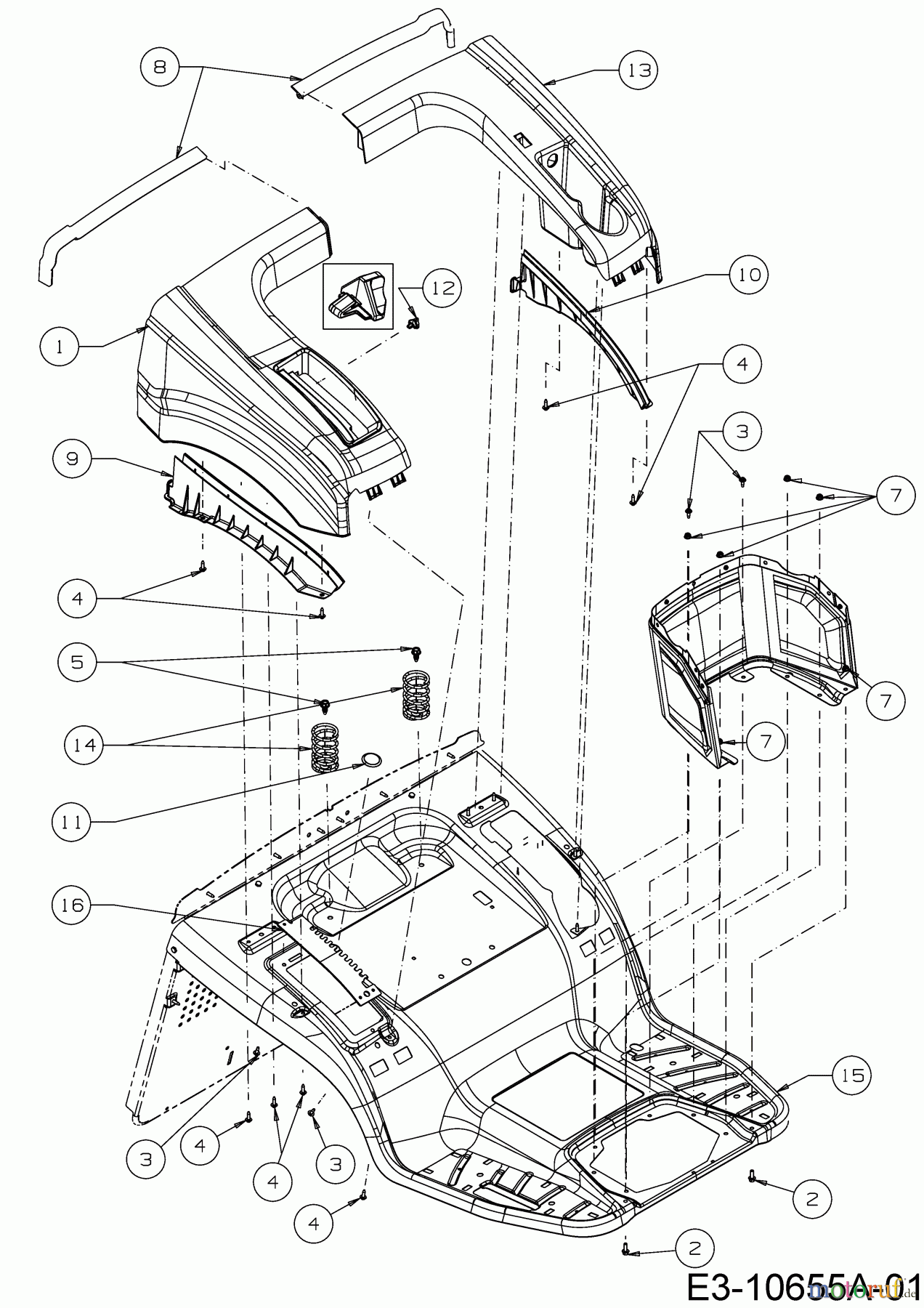 Cub Cadet Rasentraktoren XT3 QR106E 13CIA5CR603 (2020) Sitzwanne