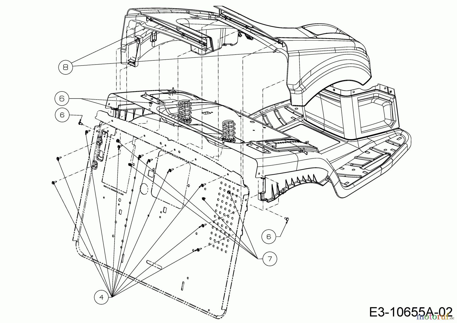 Cub Cadet Rasentraktoren XT3 QR106E 13CIA5CR603 (2020) Sitzwanne