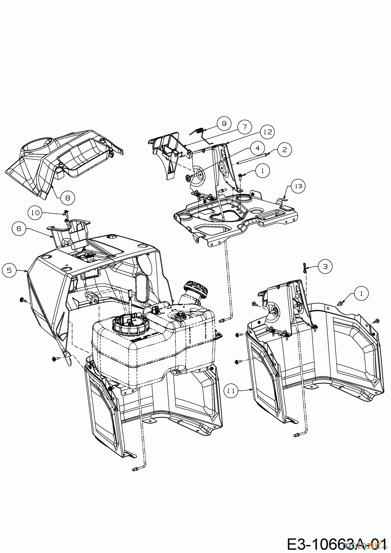 Cub Cadet Rasentraktoren XT2 PS117I 13BZA1CN603 (2020) Armaturenbrett