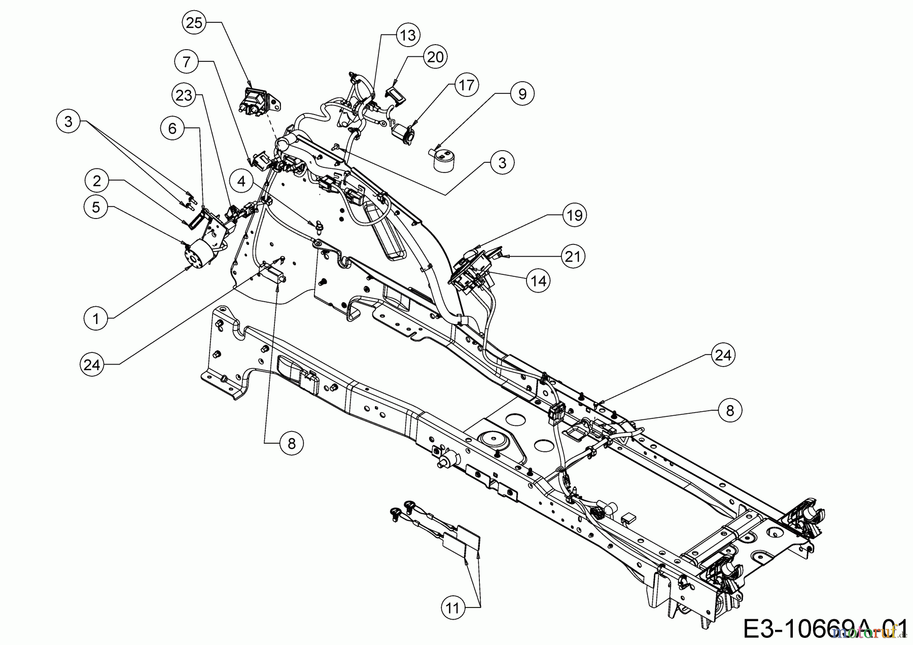 Cub Cadet Rasentraktoren XT2 QR106 13CFA1CR603 (2020) Elektroteile