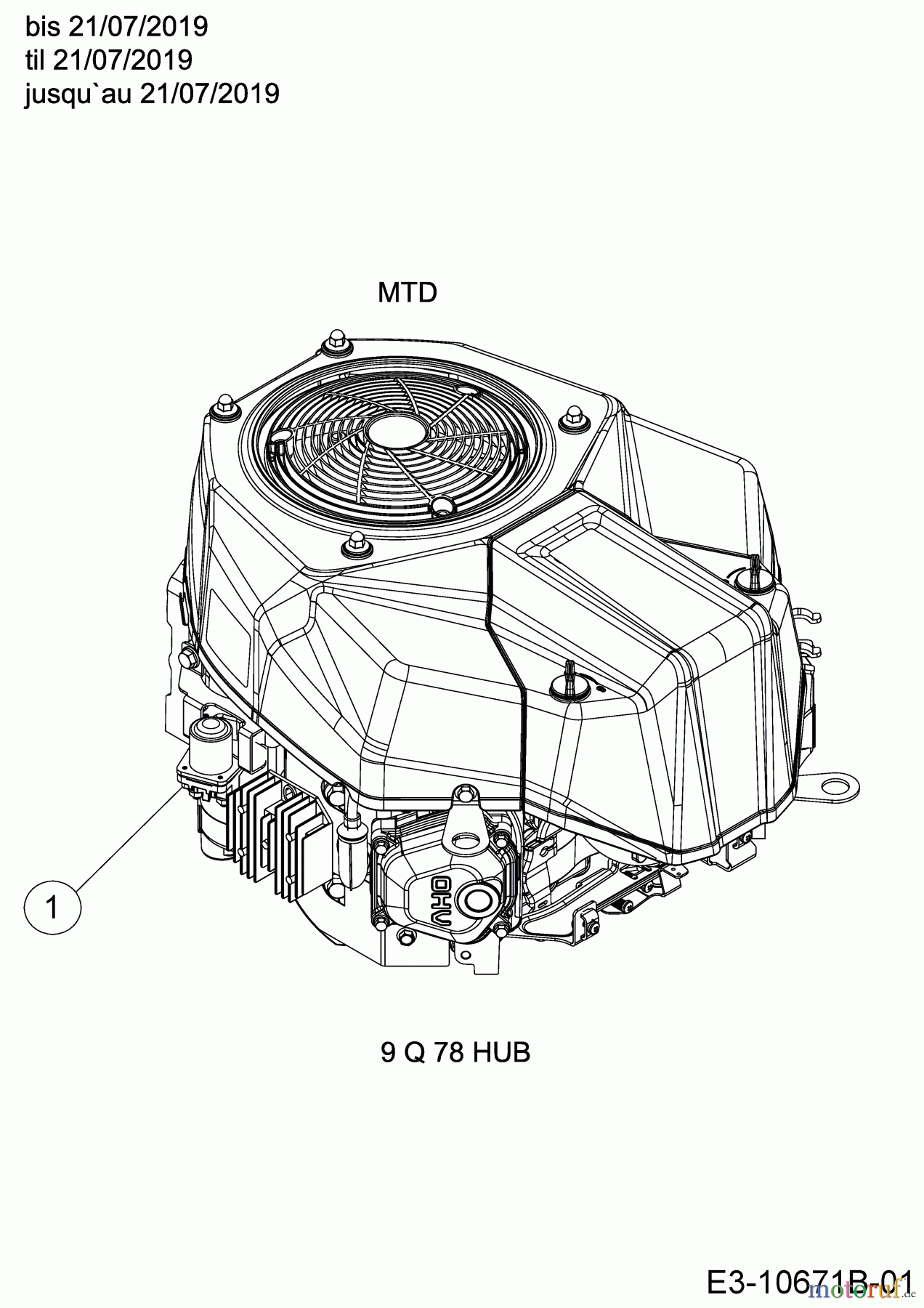 Cub Cadet Rasentraktoren XT2 PS117I 13CZA1CN603 (2020) Motor MTD