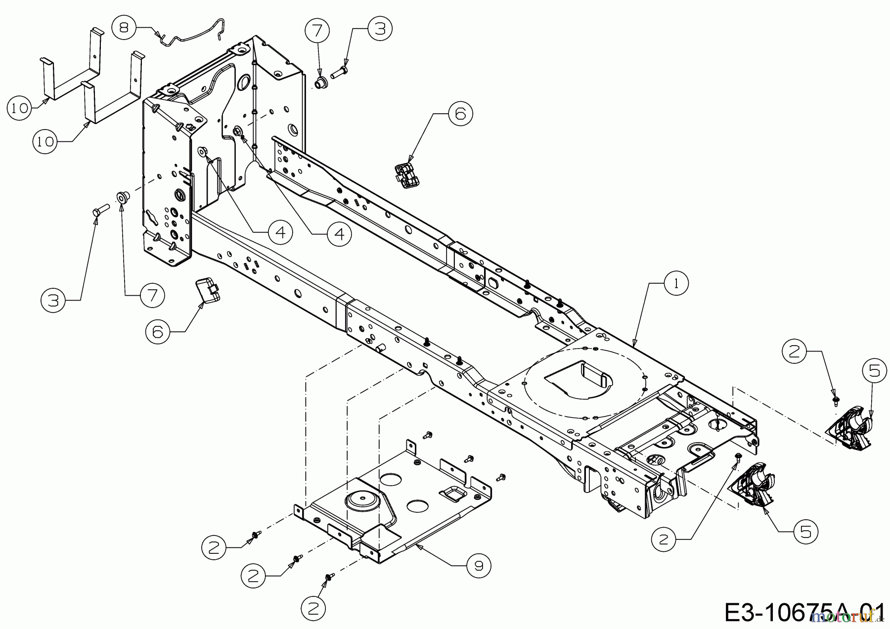 Cub Cadet Rasentraktoren XT2 PS117I 13BZA1CN603 (2020) Rahmen