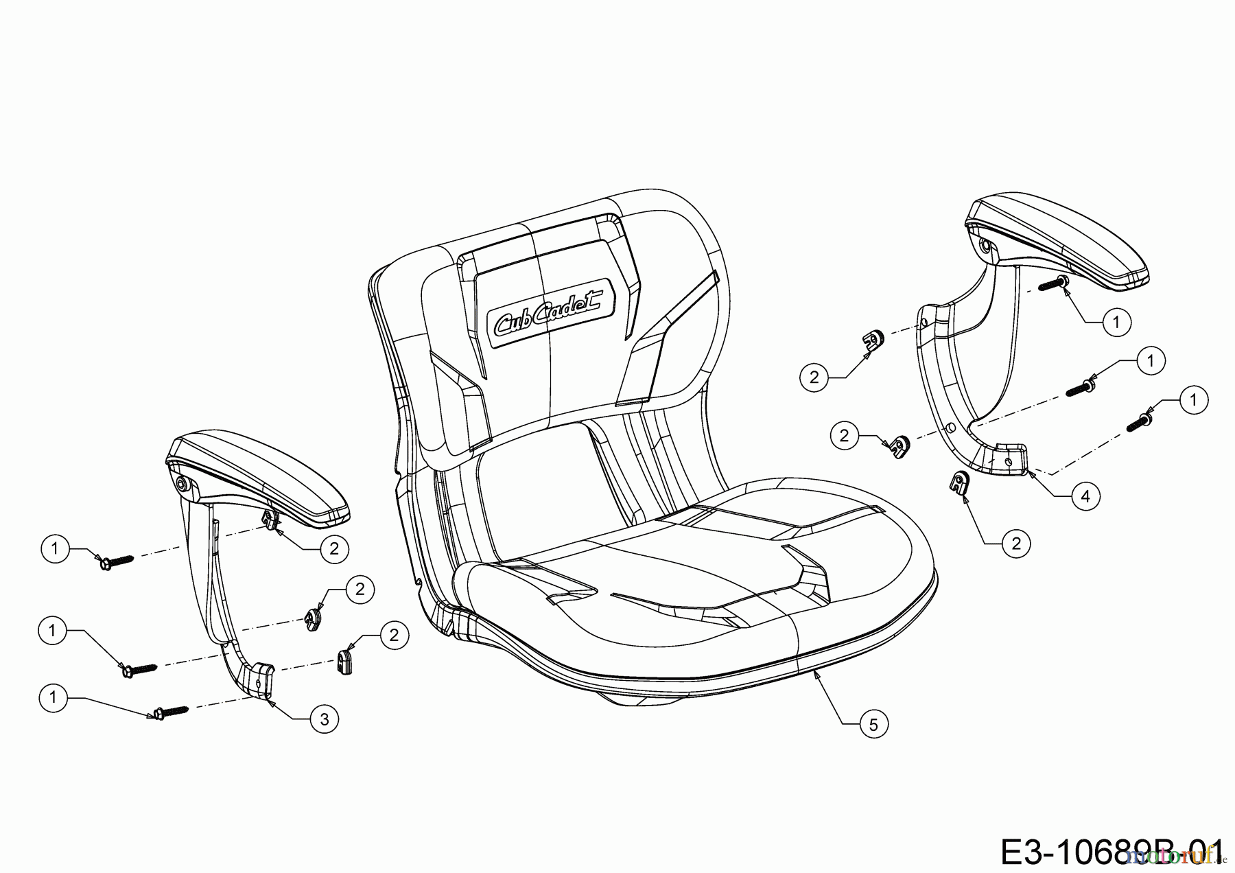 Cub Cadet E-Rasentraktoren XT2 ES107 33ABA7CS603 (2020) Sitz