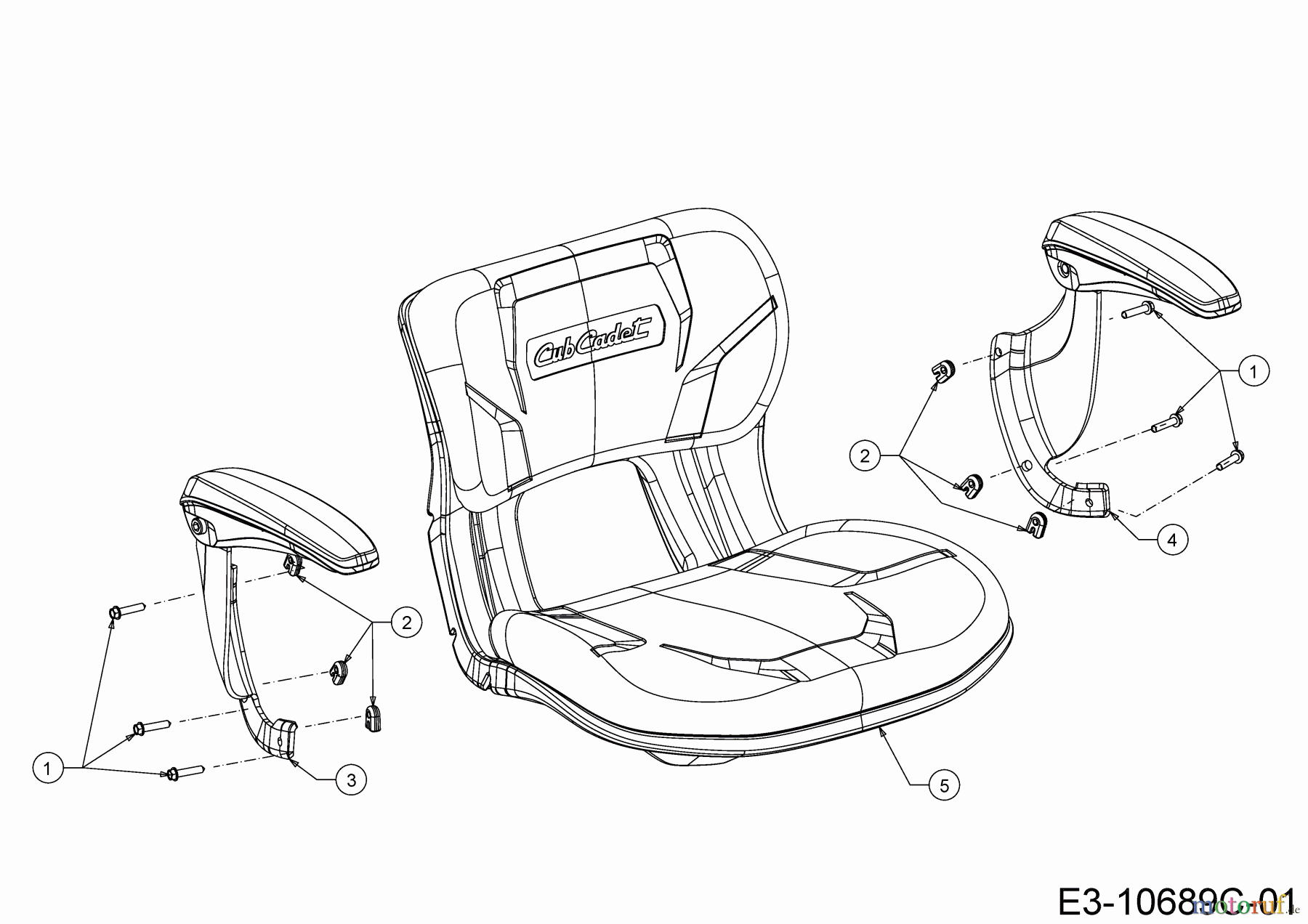 Cub Cadet E-Rasentraktoren XT2 ES107 33ABA7CS603 (2020) Sitz
