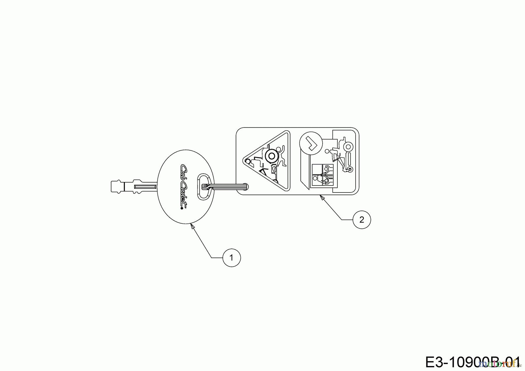 Cub Cadet Rasentraktoren LR1 MS76 13B726JD603 (2020) Schlüssel