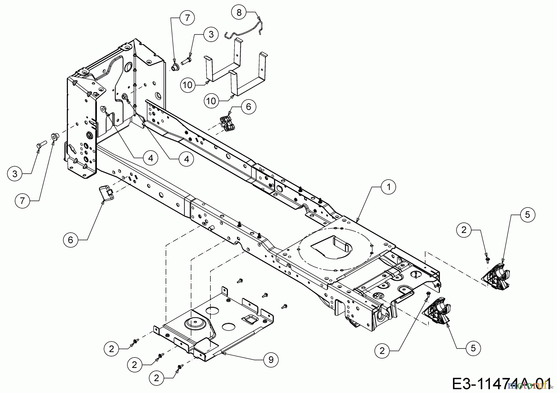 Cub Cadet Gartentraktoren XT3 QS127 14AFA5CQ603 (2020) Rahmen
