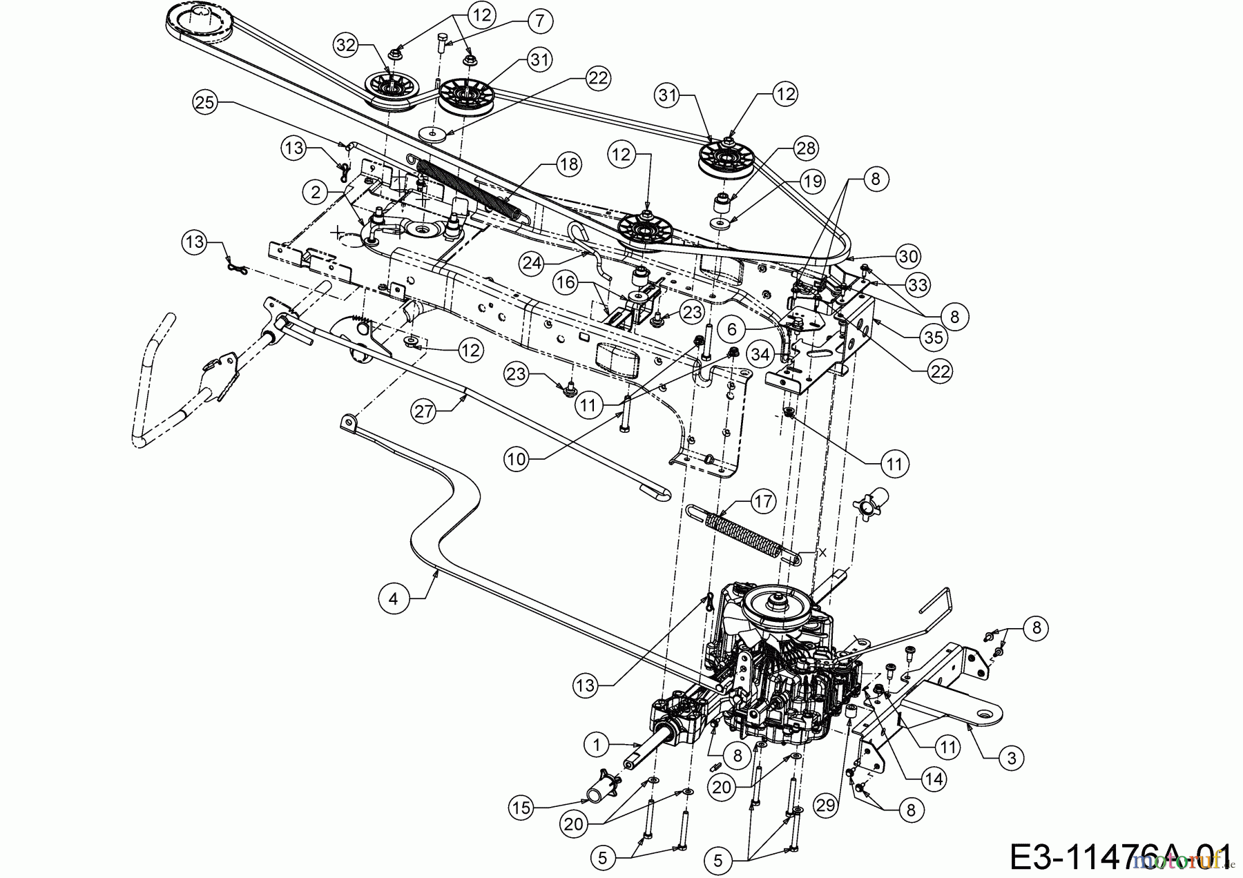 Cub Cadet Rasentraktoren XT1 OR106 BS 13ALA1CR603 (2020) Fahrantrieb