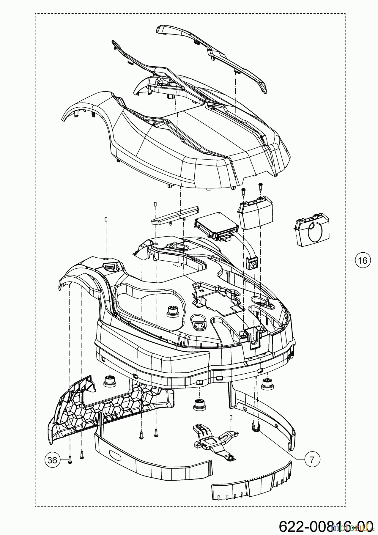 Cub Cadet Mähroboter XR5 1000 22AKFEFA603 (2021) Karosserie, Verkleidung