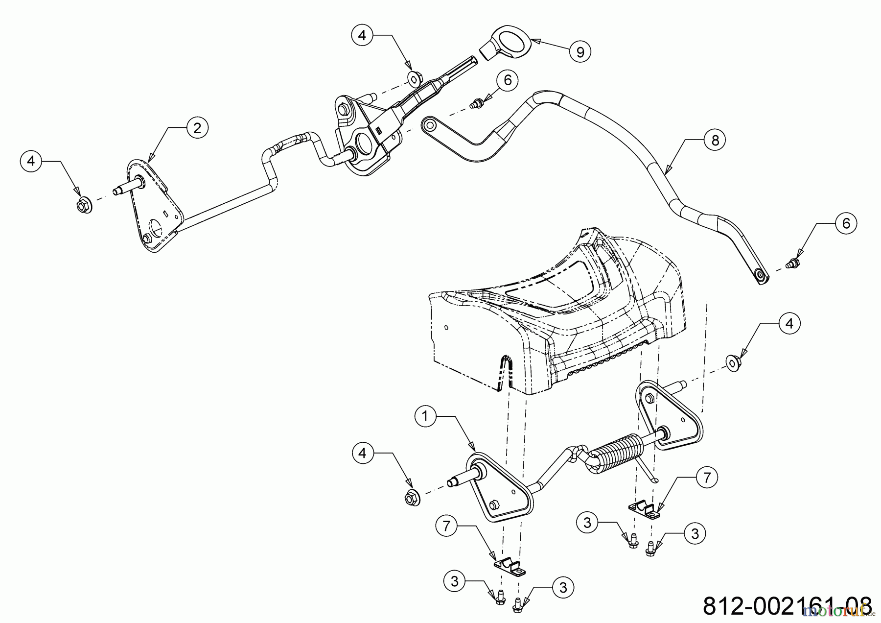 Cub Cadet Motormäher mit Antrieb LM2 DR53S 12EBPQKC603 (2023) Achsen, Höhenverstellung