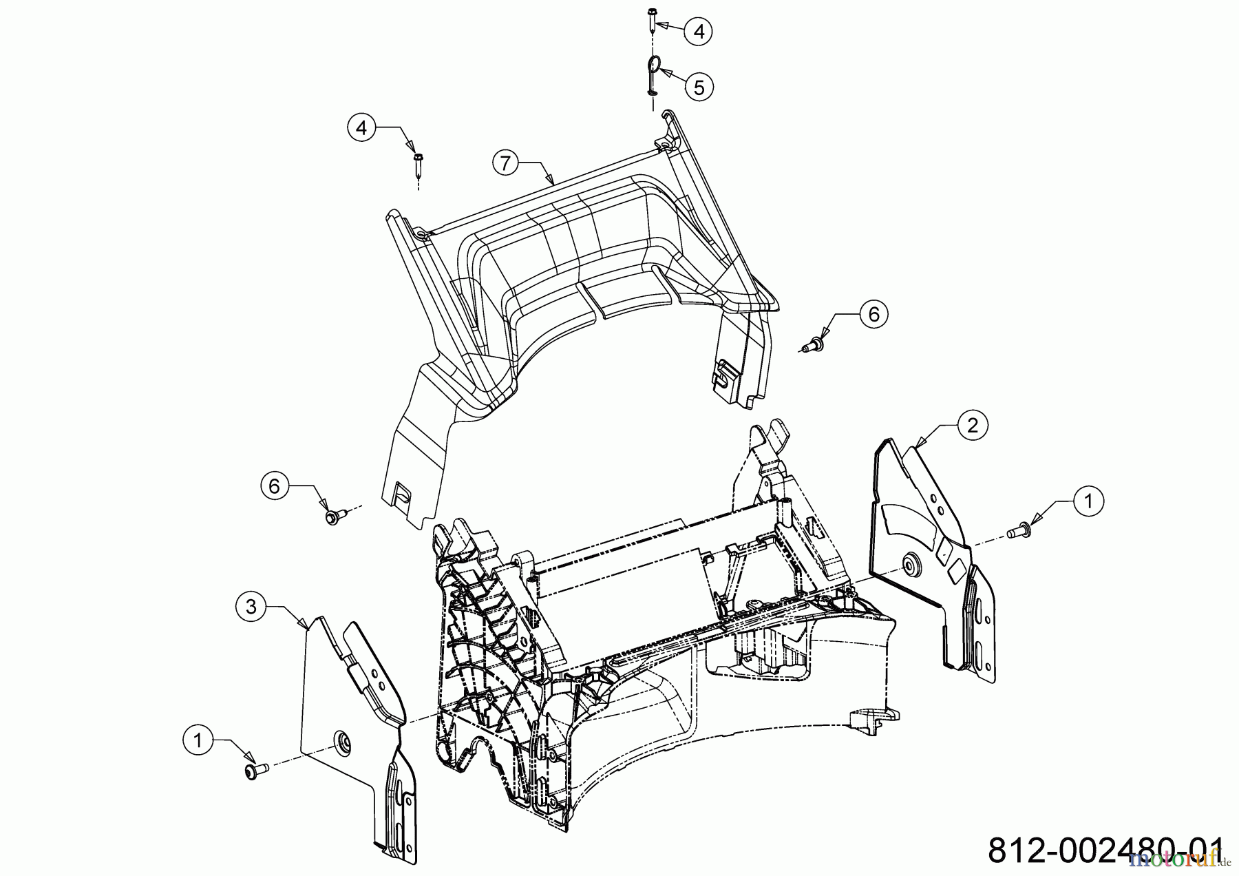 Cub Cadet Motormäher mit Antrieb LM2 DR46ES 12DCTQS7603 (2021) Abdeckung hinten