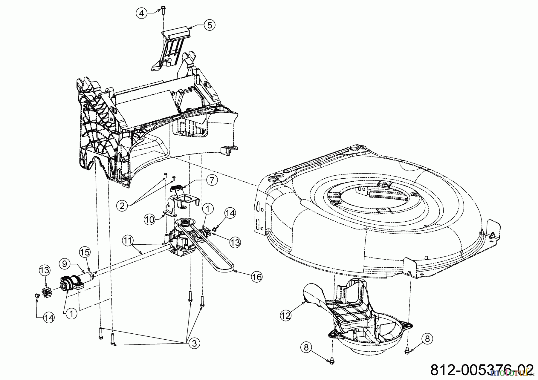  Cub Cadet Motormäher mit Antrieb LM3 DR53S 12DBPVKC603 (2021) Getriebe, Keilriemen