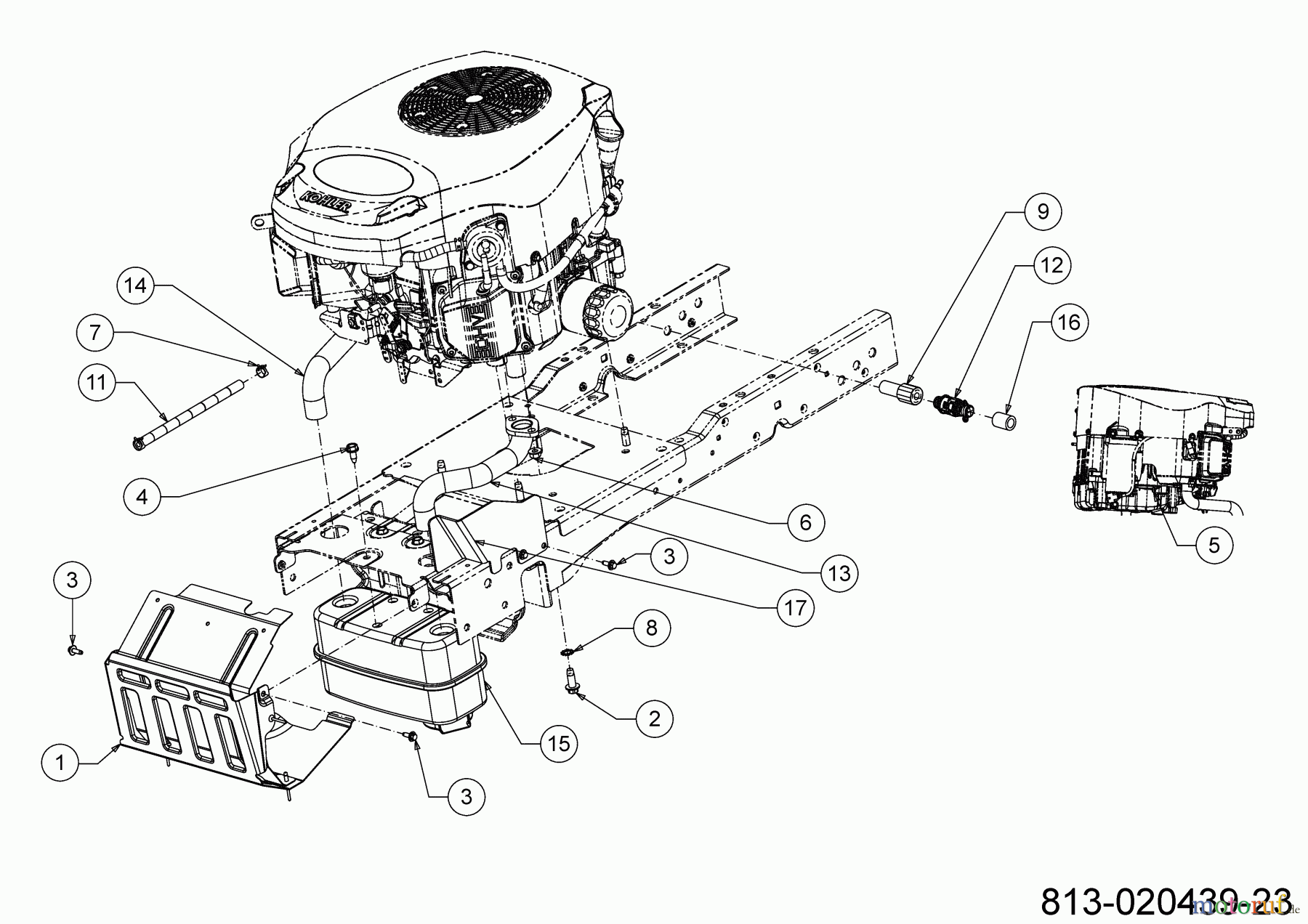  Cub Cadet Rasentraktoren XT1 LT50 FAB 13AQA1CL056 (2022) Motorzubehör