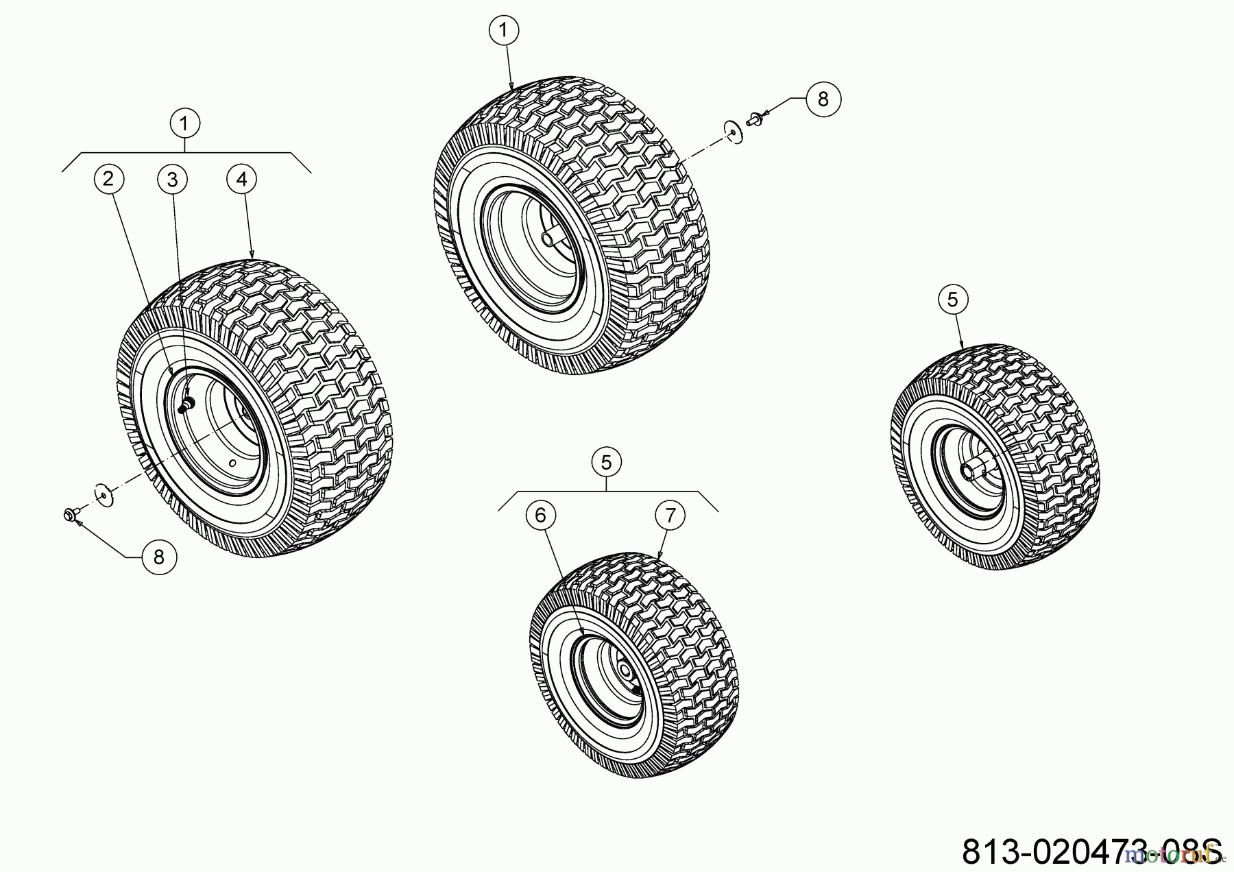 Cub Cadet Rasentraktoren XT1 OS107 13A8A1TS603 (2023) Räder 15x6 + 20x8