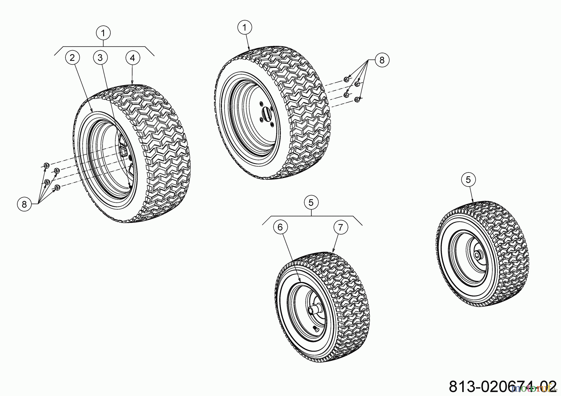 Cub Cadet Gartentraktoren XT3 QS137 14AFA5CA603 (2021) Räder