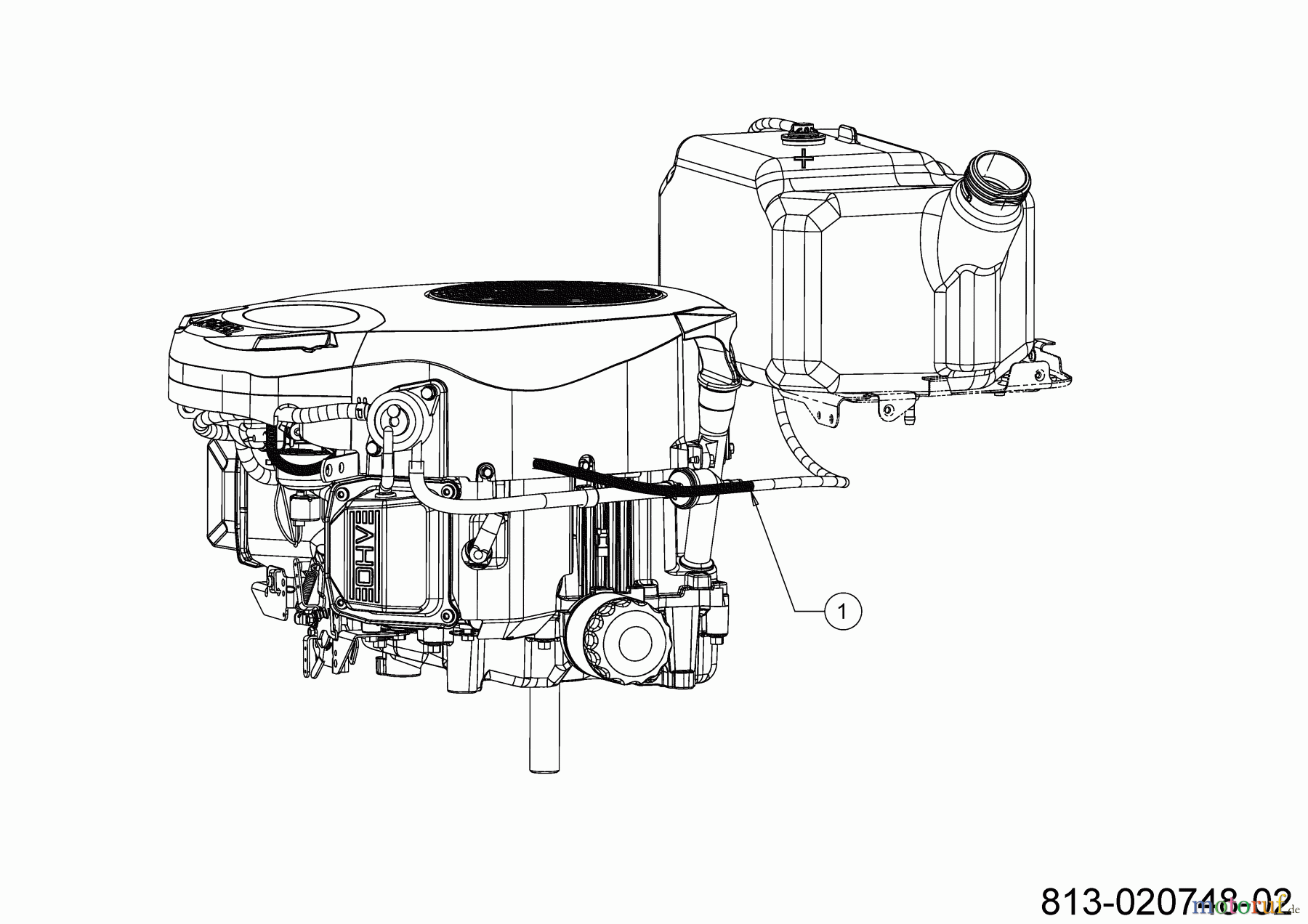  Cub Cadet Rasentraktoren XT1-LT46 13APA9CT056 (2022) Entlüftungsschlauch