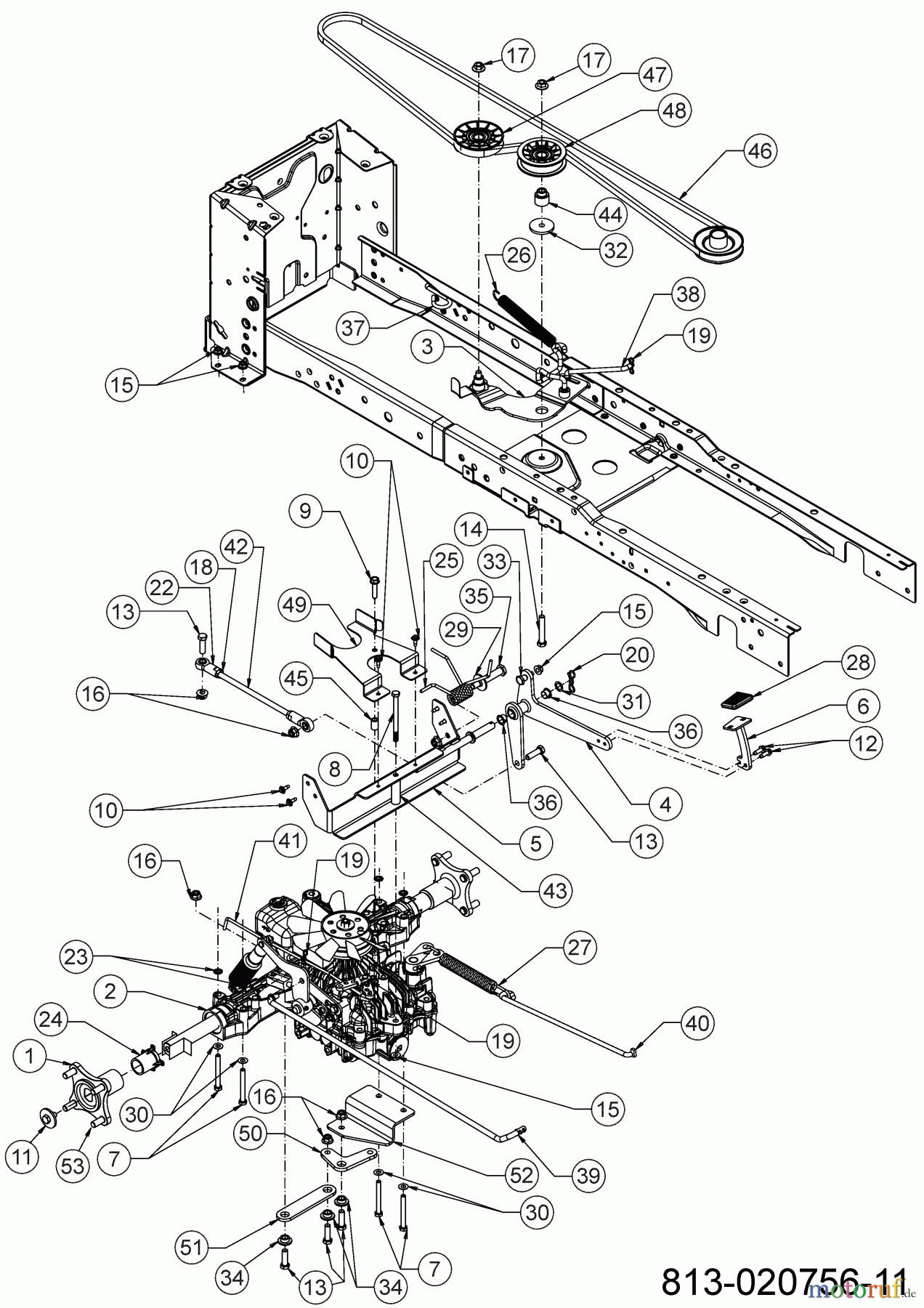 Cub Cadet Gartentraktoren XT3 QS137 14AFA5CA603 (2021) Fahrantrieb