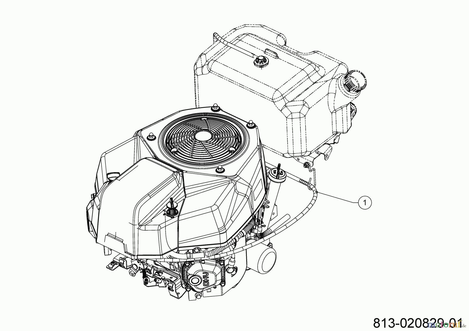 Cub Cadet Rasentraktoren XT2 PS117 13AJA1TT603 (2022) Entlüftungsschlauch