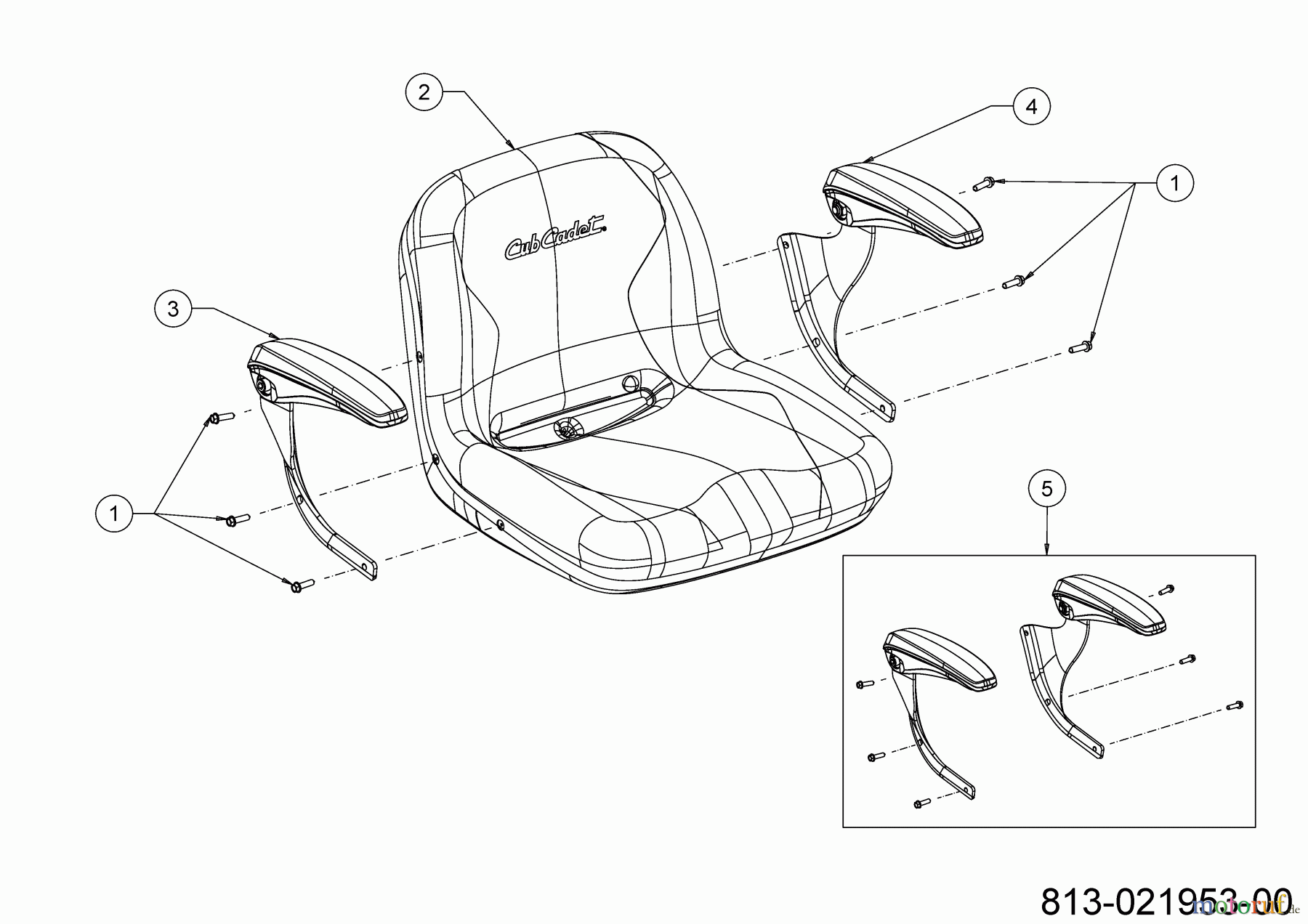  Cub Cadet Rasentraktoren XT3 QR106 13AFA5TR603 (2022) Sitz