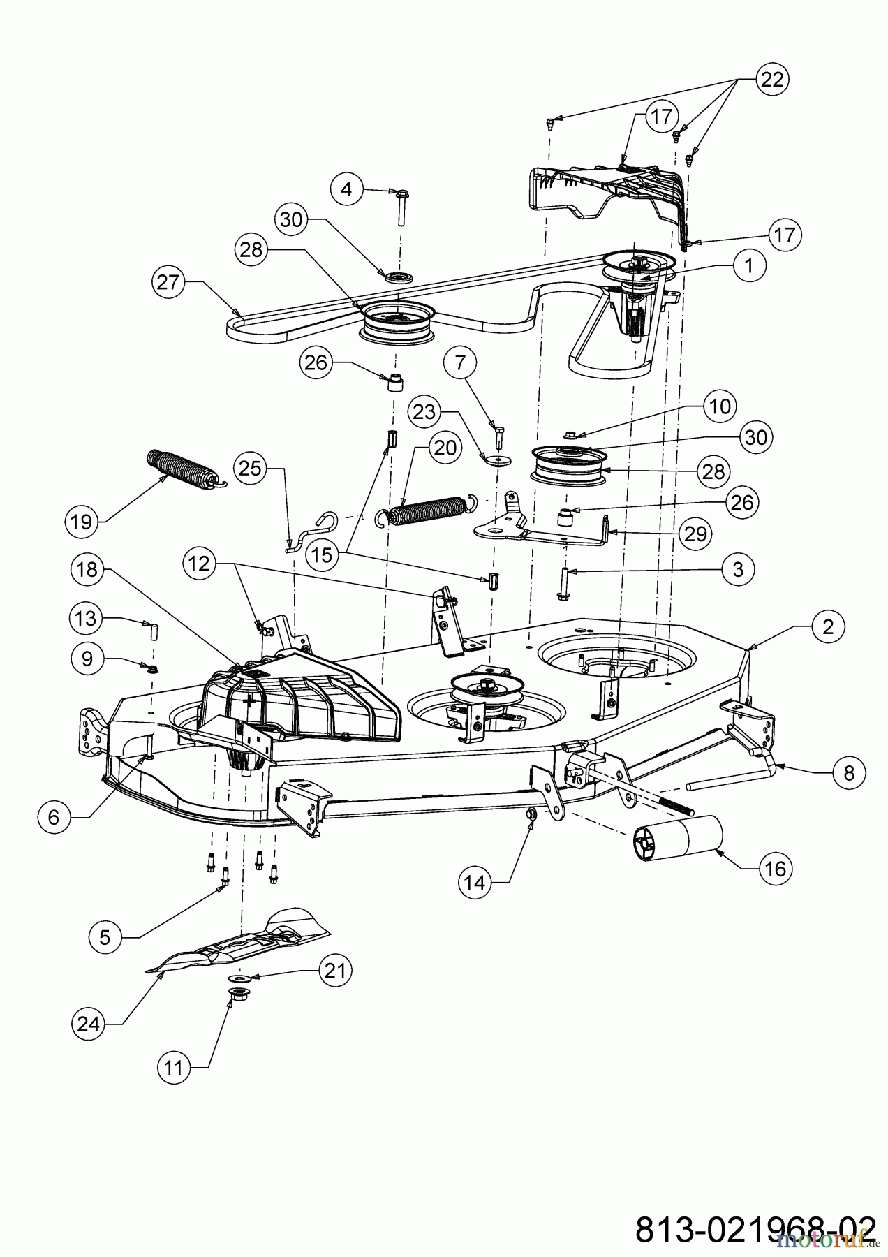  Cub Cadet Rasentraktoren XT1 LT50 FAB 13AQA1CL056 (2022) Mähwerk (50