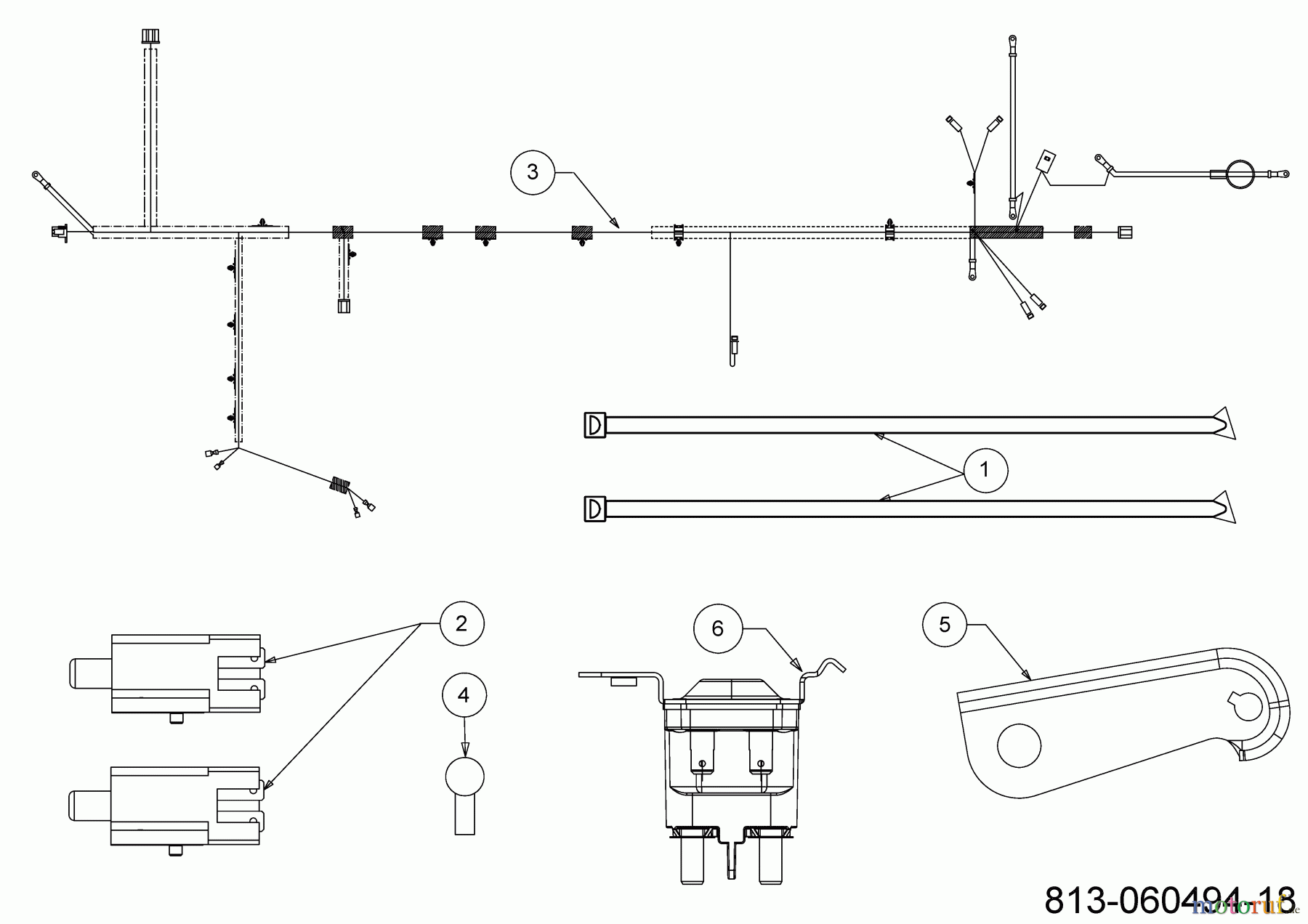 Cub Cadet Rasentraktoren LT1 NS96 13AB77DF603 (2022) Elektroteile