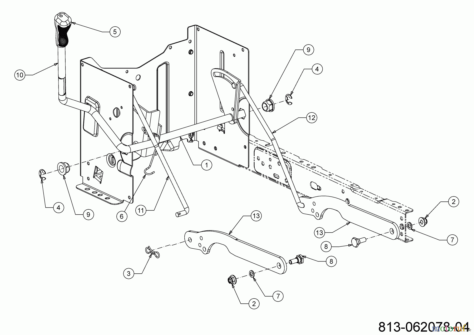 Cub Cadet Rasentraktoren LT1 NS92 13AB77BY603 (2023) Mähwerksaushebung