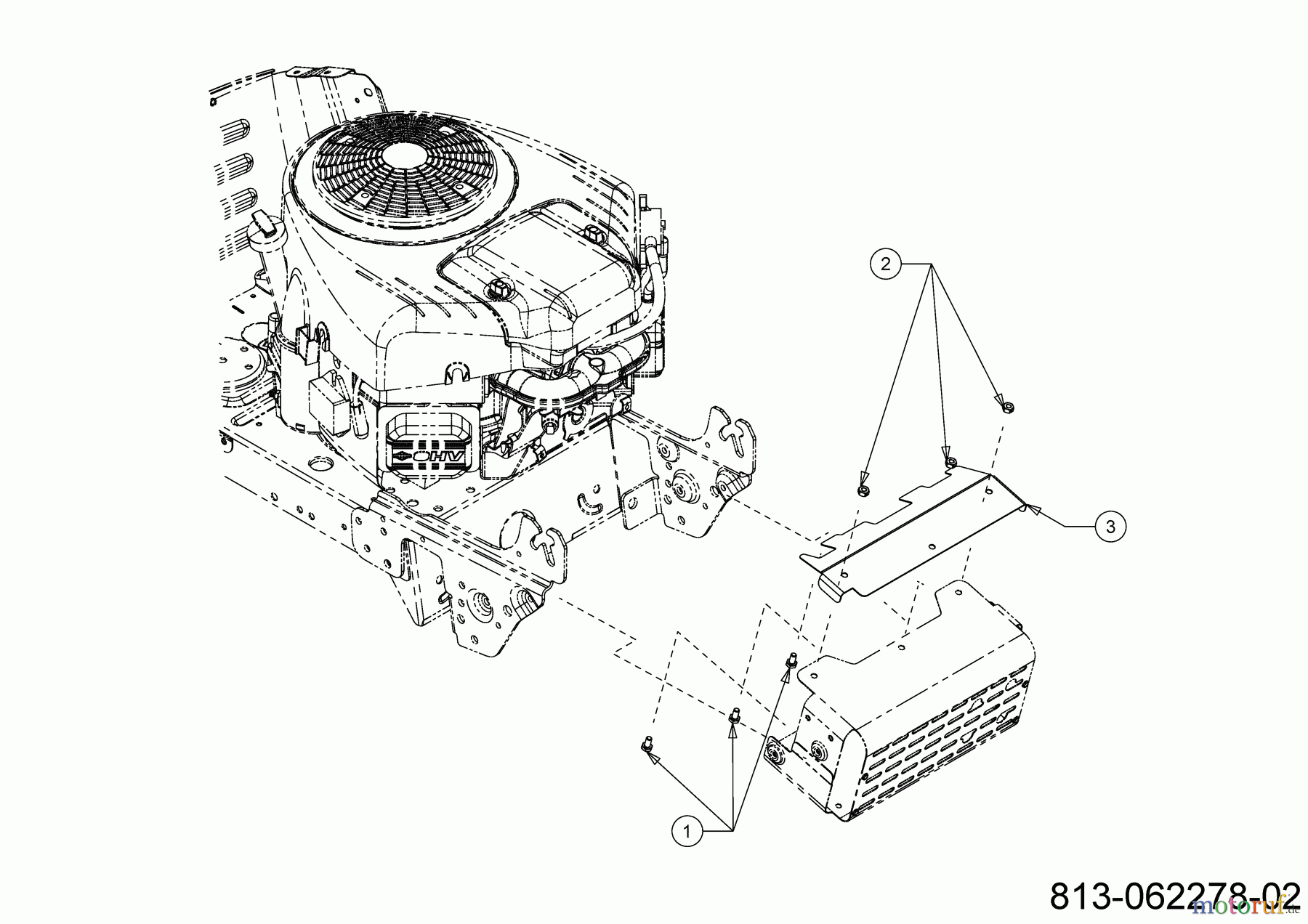 Cub Cadet Rasentraktoren LT3 PS107 13BJ79DG603 (2021) Hitzeschild